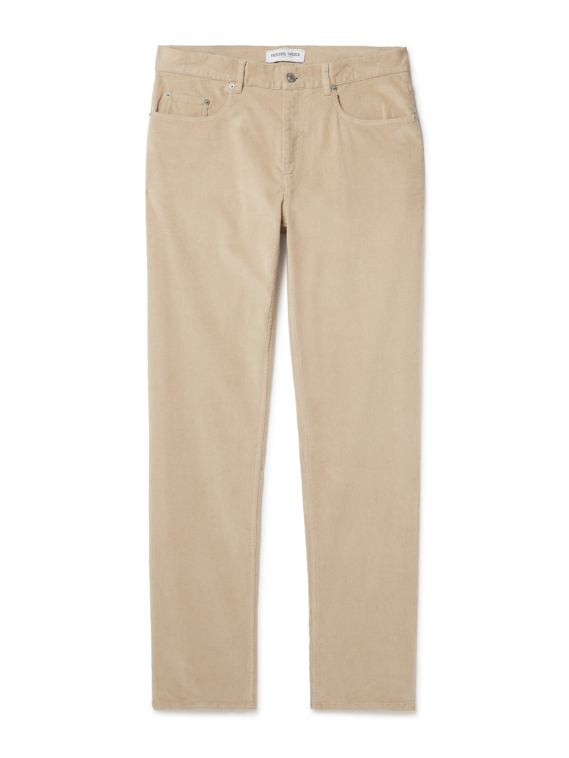 Frescobol Carioca Columbo Straight-leg Cotton-blend Corduroy Trousers In Neutrals