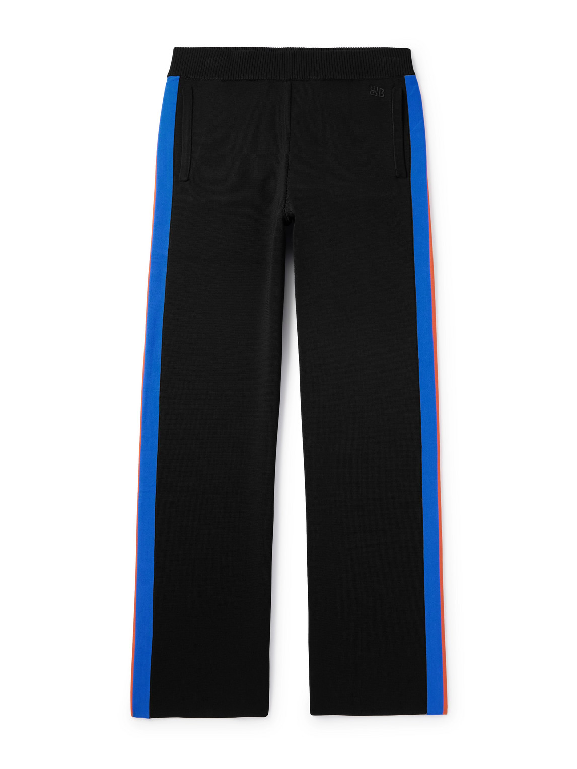 WALES BONNER TIDE STRAIGHT-LEG STRIPED KNITTED TRACK PANTS