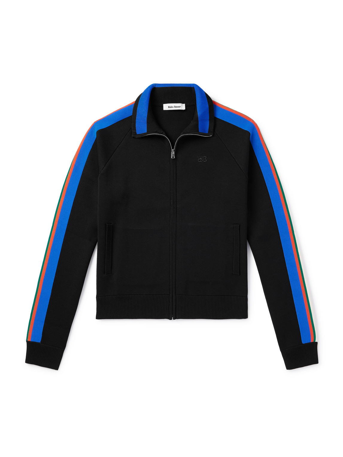 Wales Bonner Tide Striped Embroidered Tech-jersey Track Jacket - x large