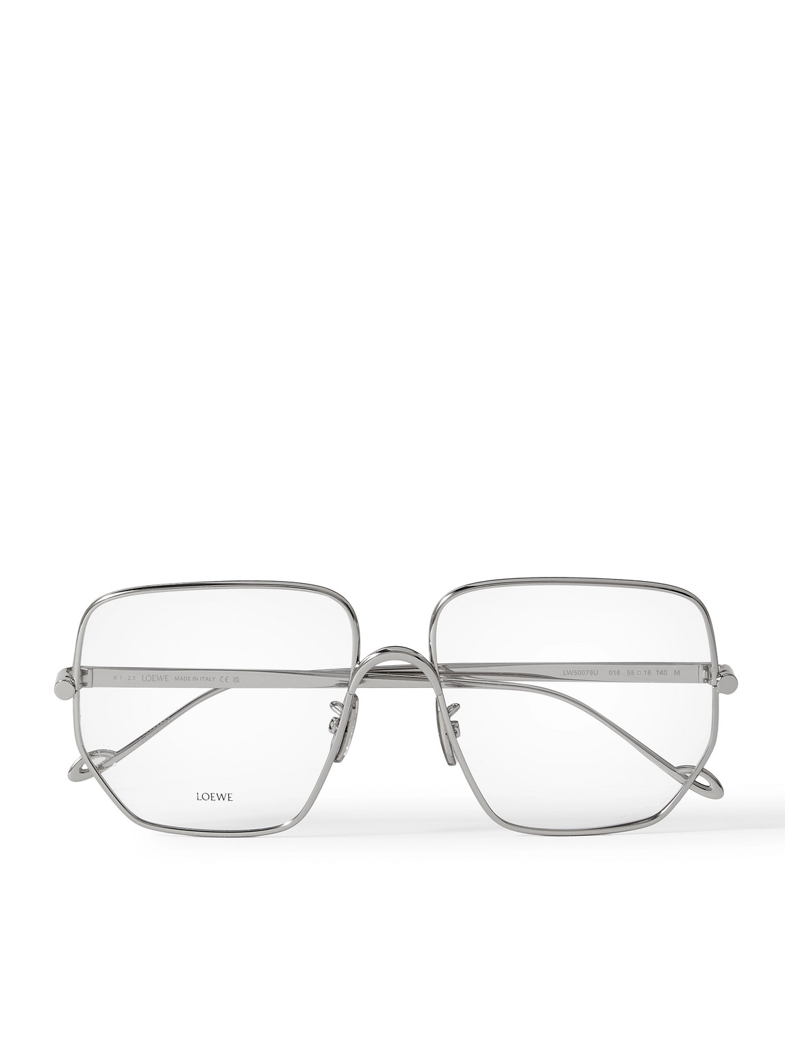 Loewe Square-frame Silver-tone Optical Glasses