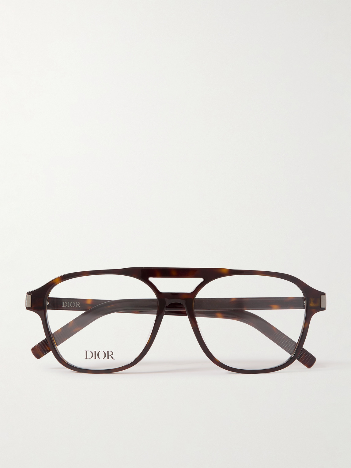Dior Cd Icono N1i Aviator-style Tortoiseshell Acetate Optical Glasses In Black