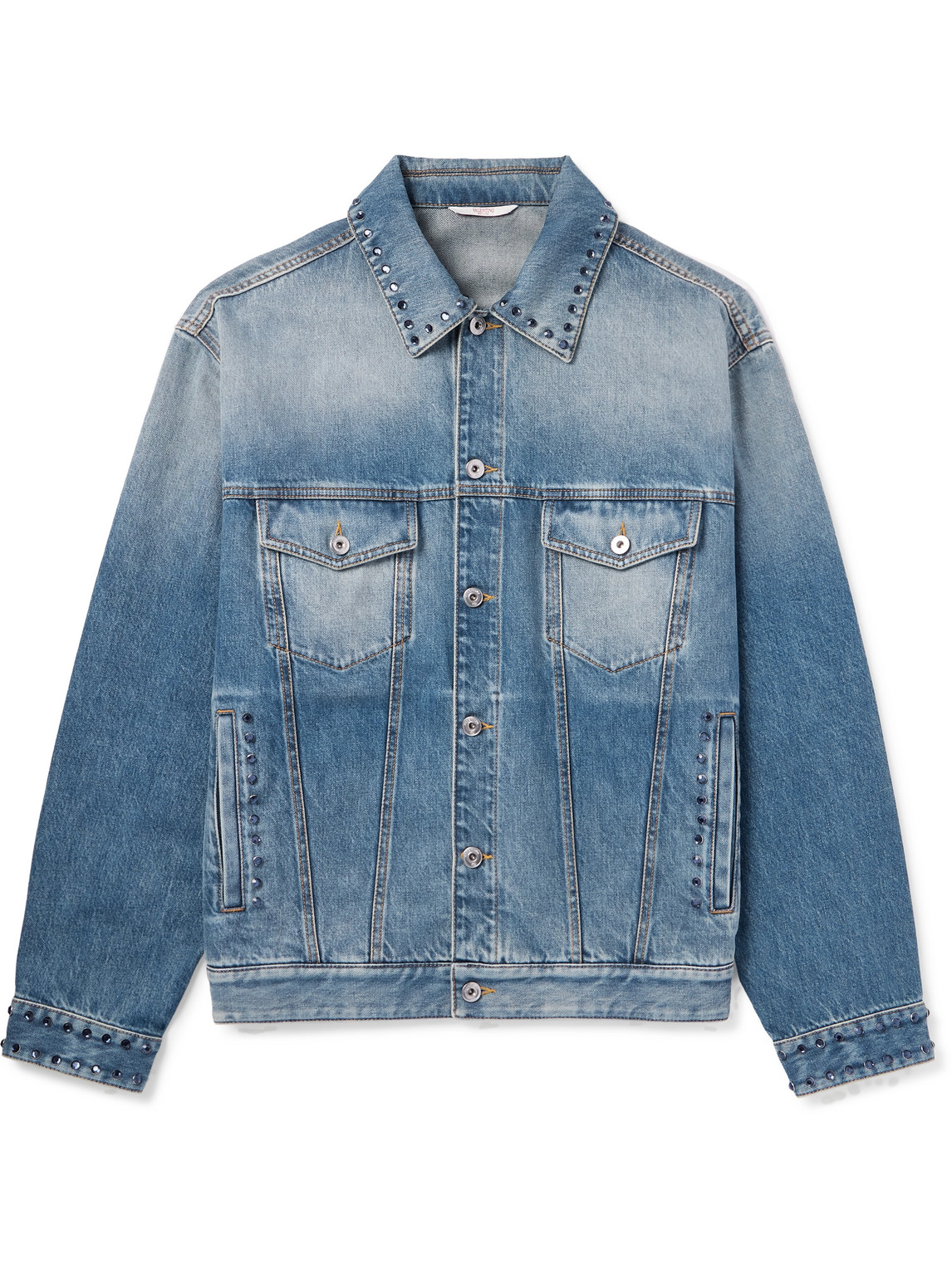 【VALENTINO】Embroidered Denim Jacket Valentino Embroidered Denim Jacket | Harrods US