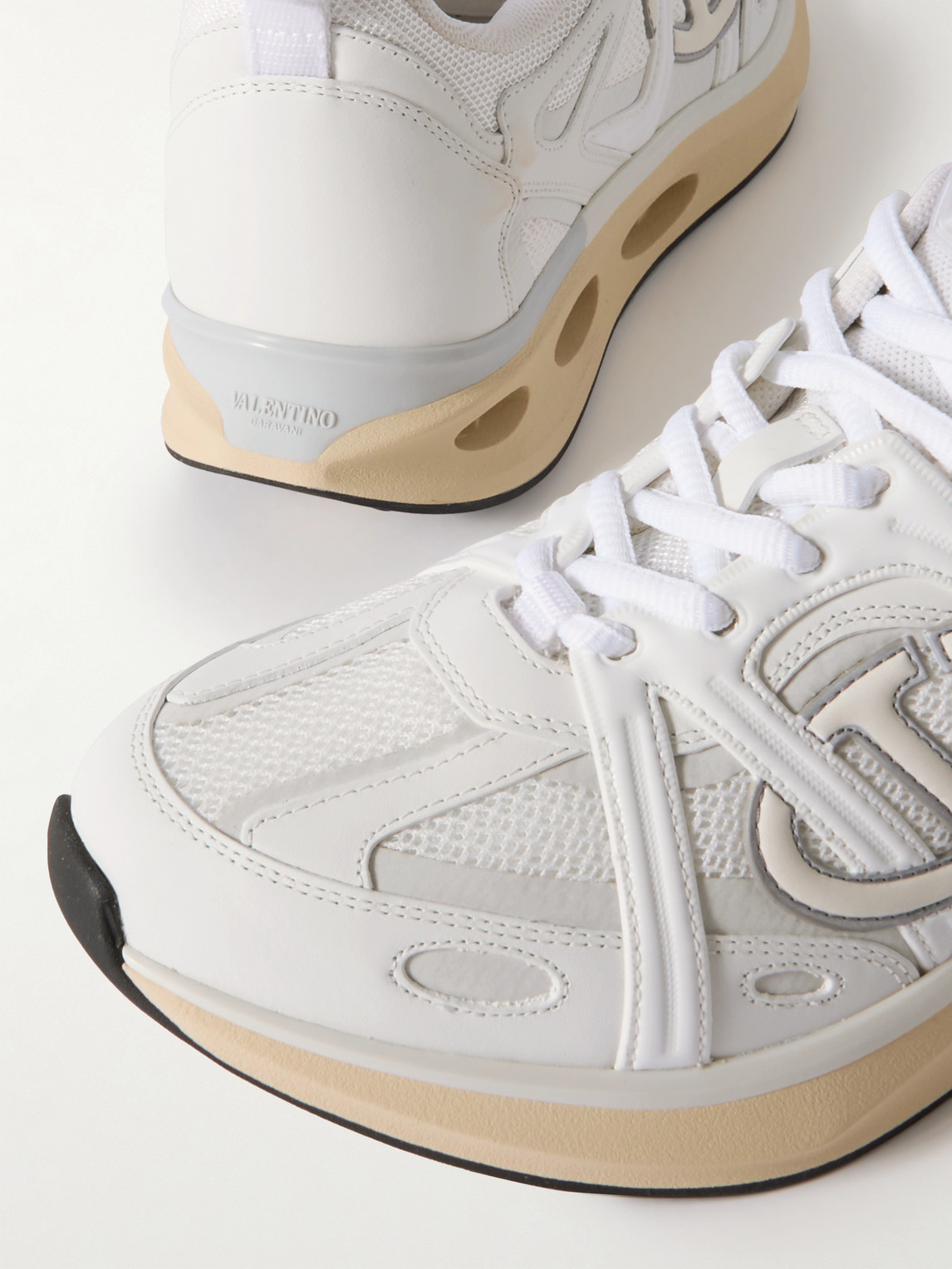 VLOGO Easyjog Leather-Trimmed Mesh Sneakers - Men