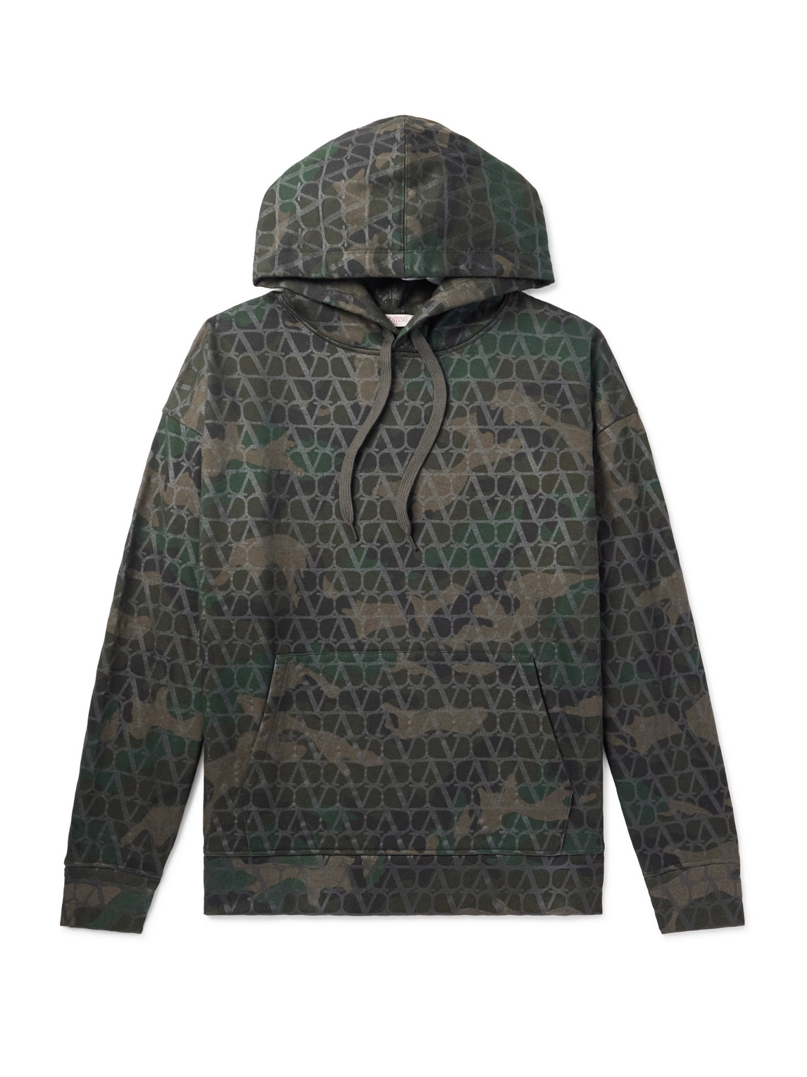 Camouflage-Print Cotton-Blend Jersey Hoodie