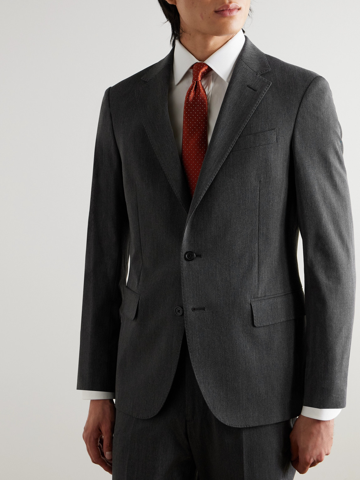 Polo Ralph Lauren Slim-fit Twill Suit Jacket In Gray