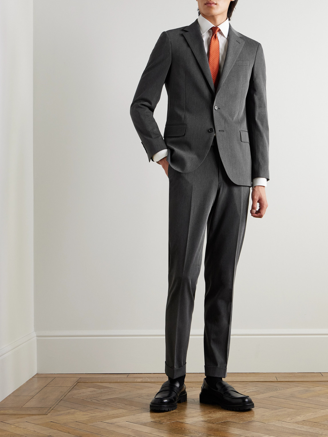 Polo Ralph Lauren Slim-fit Twill Suit Jacket In Gray