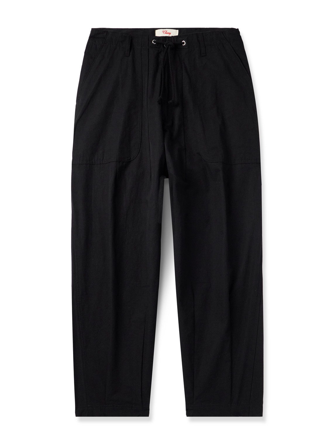 Parachute Wide-Leg Cotton Drawstring Trousers
