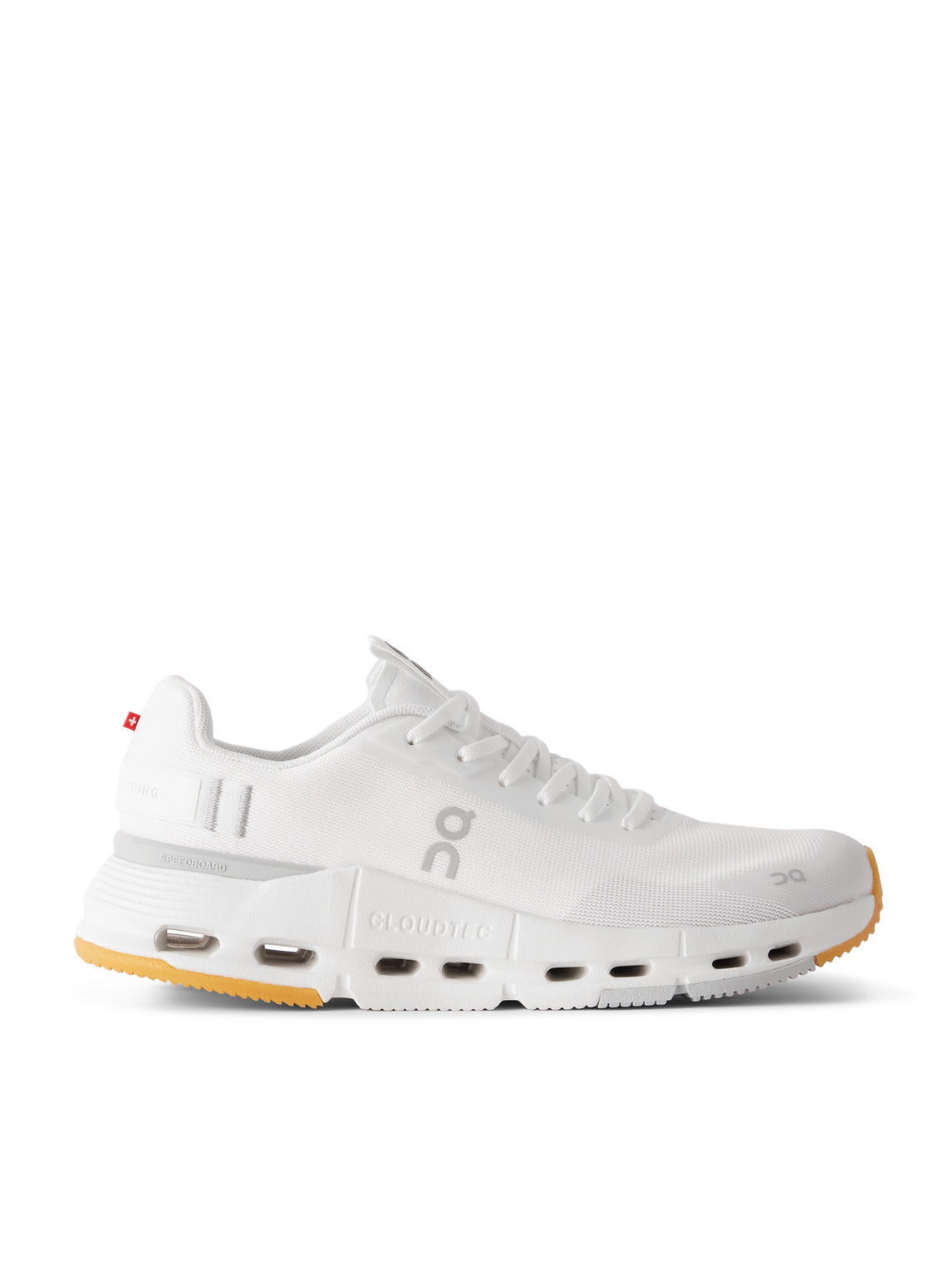 On Cloudnova Form 2 Stretch-knit And Mesh Running Sneakers In White