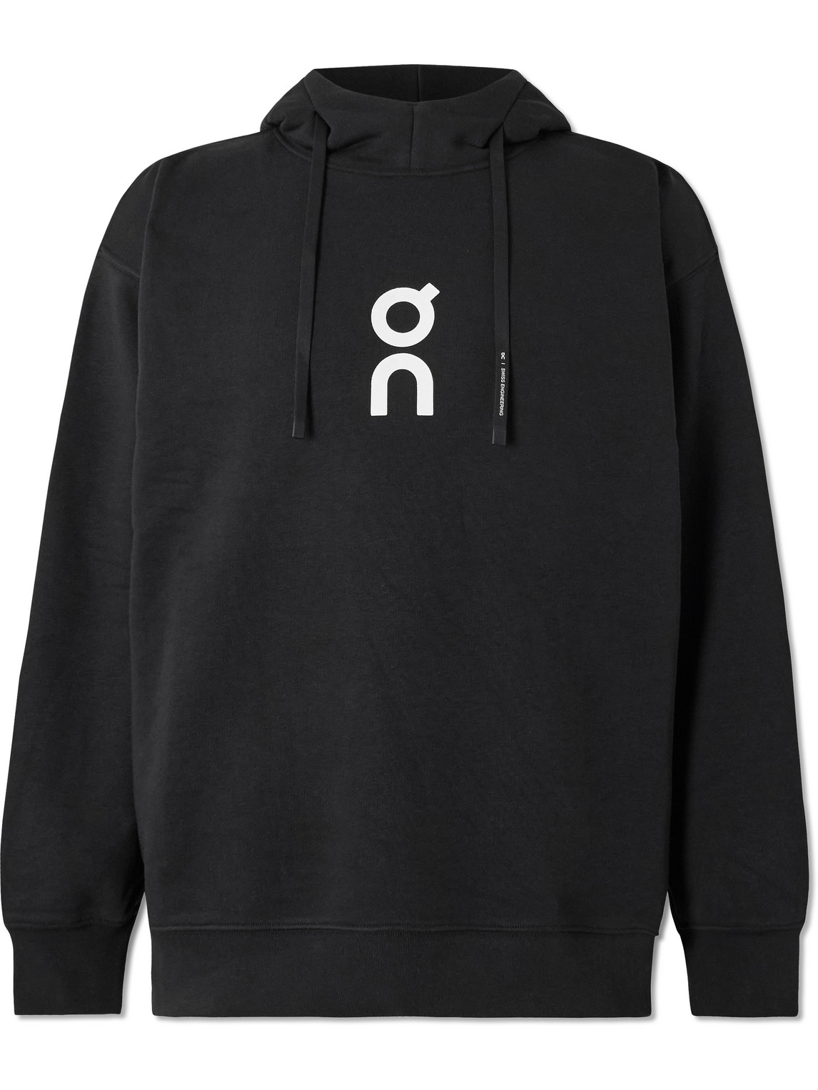 On Mens Black Perform All Day Logo-printed Cott-jersey Hoody Xxl In Black