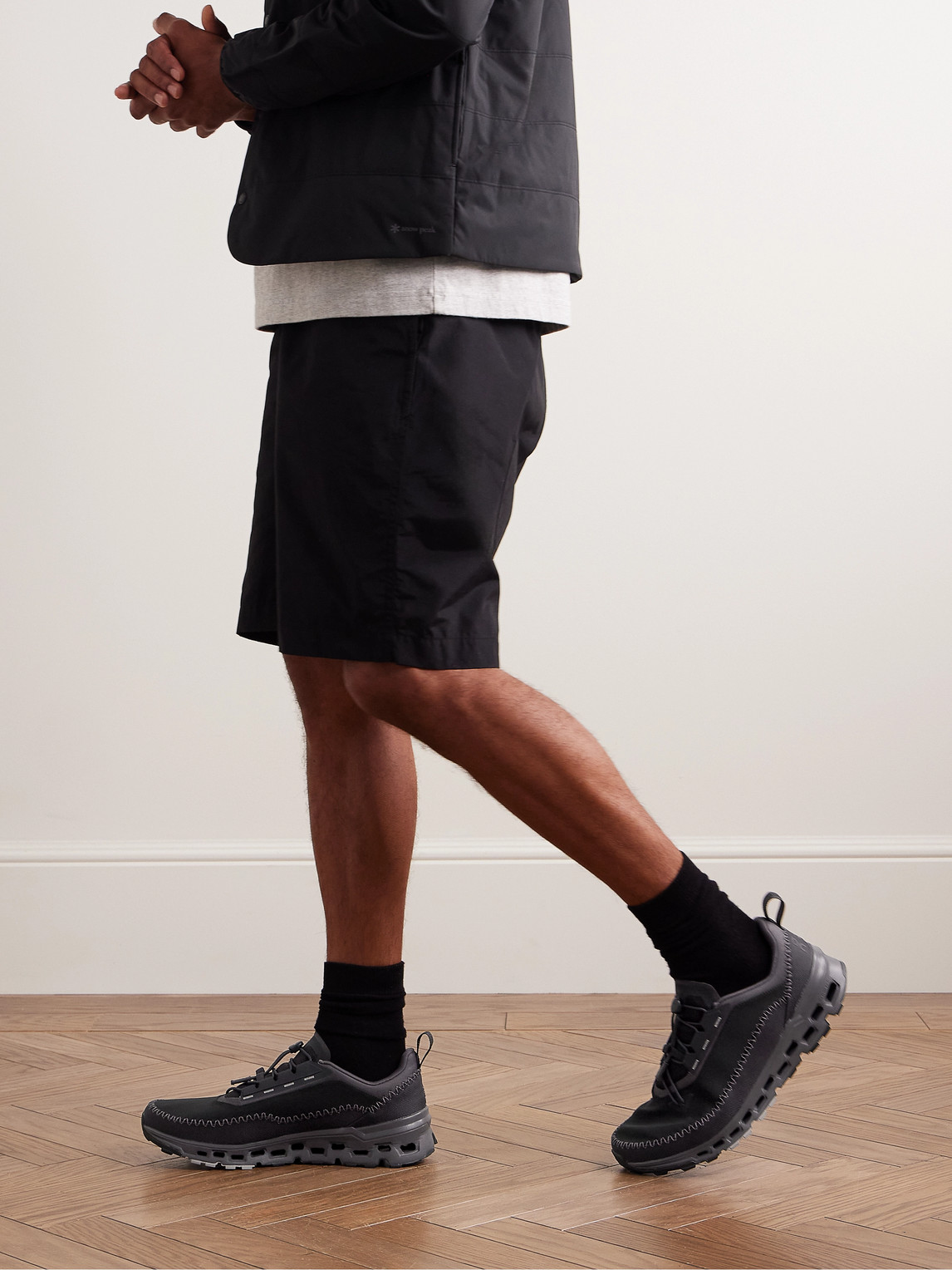 On Cloudaway 2 Rubber-trimmed Coated Recycled-shell And Mesh Sneakers In Black