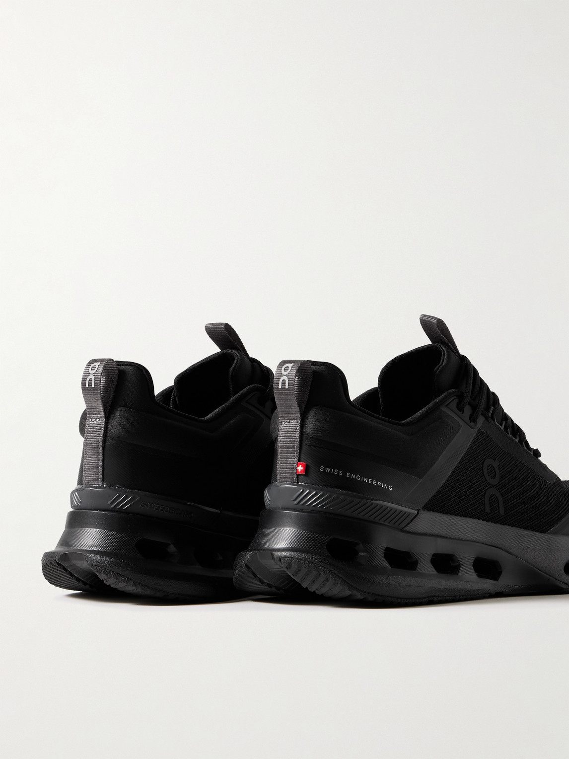 On Cloudnova X Rubber-trimmed Mesh Running Sneakers In Black
