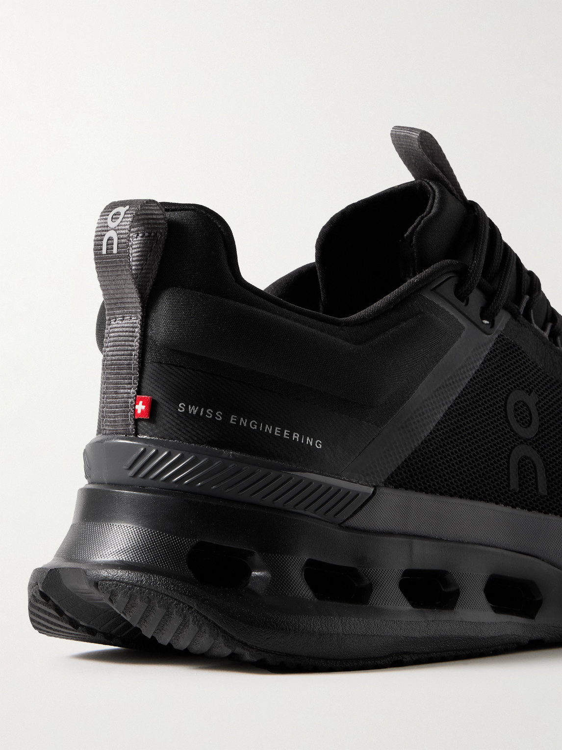 On Cloudnova X Rubber-trimmed Mesh Running Sneakers In Black
