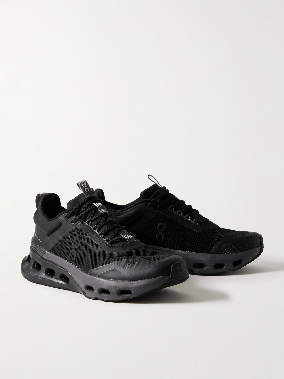 On Cloudnova X Rubber-trimmed Mesh Running Sneakers In Black