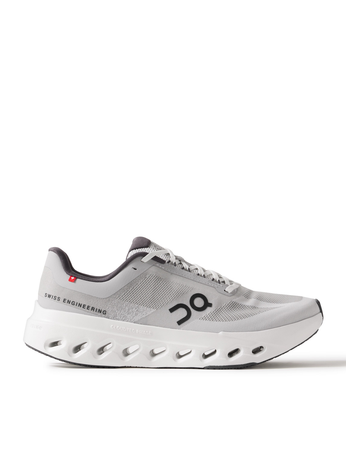 On Cloudsurfer Next Rubber-trimmed Mesh Running Sneakers In Gray
