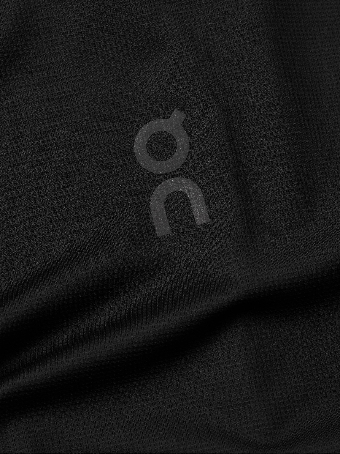 On Performance-t Stretch Recycled-jersey And Mesh T-shirt In Black