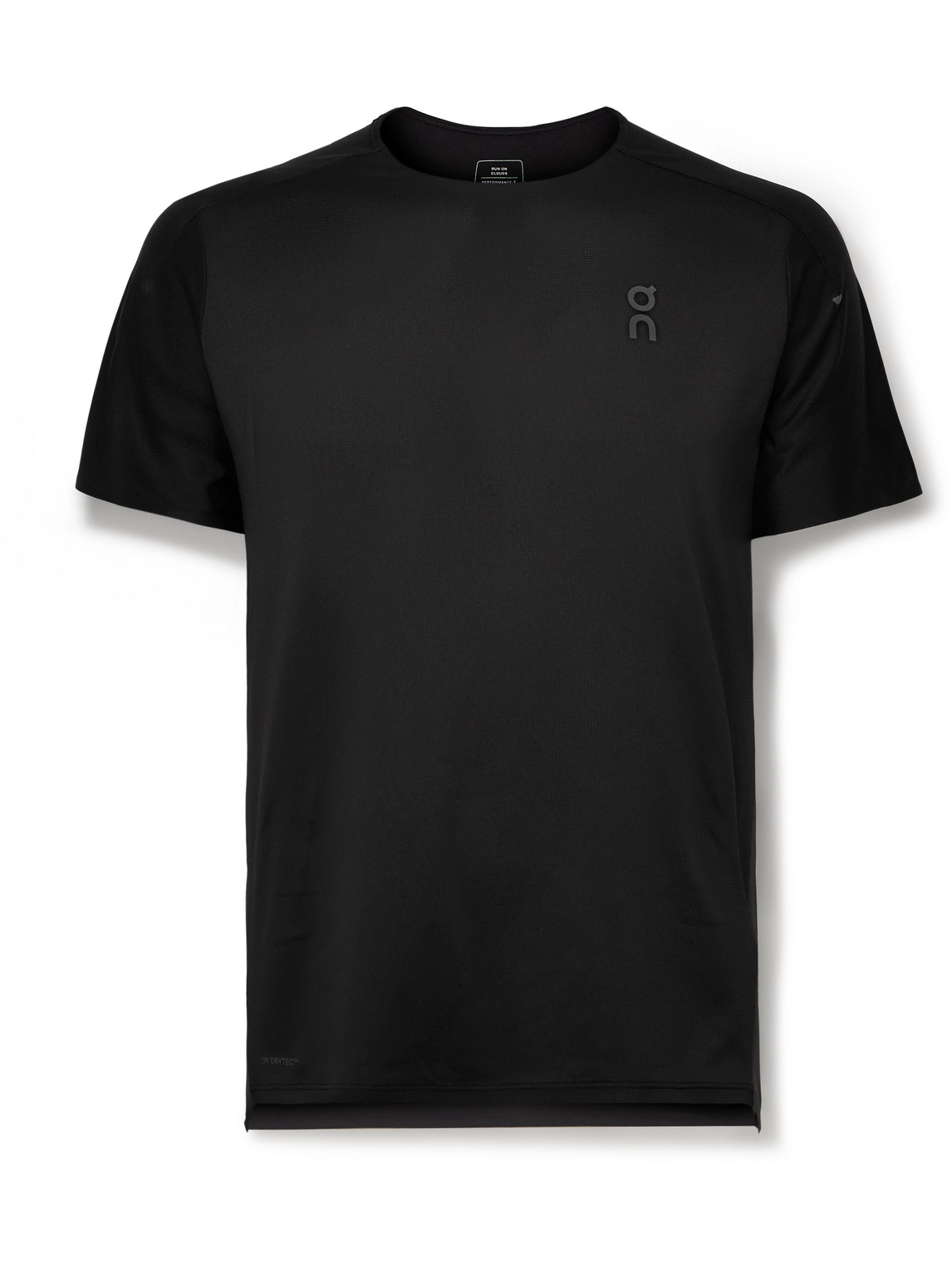On Performance-t Stretch Recycled-jersey And Mesh T-shirt In Black