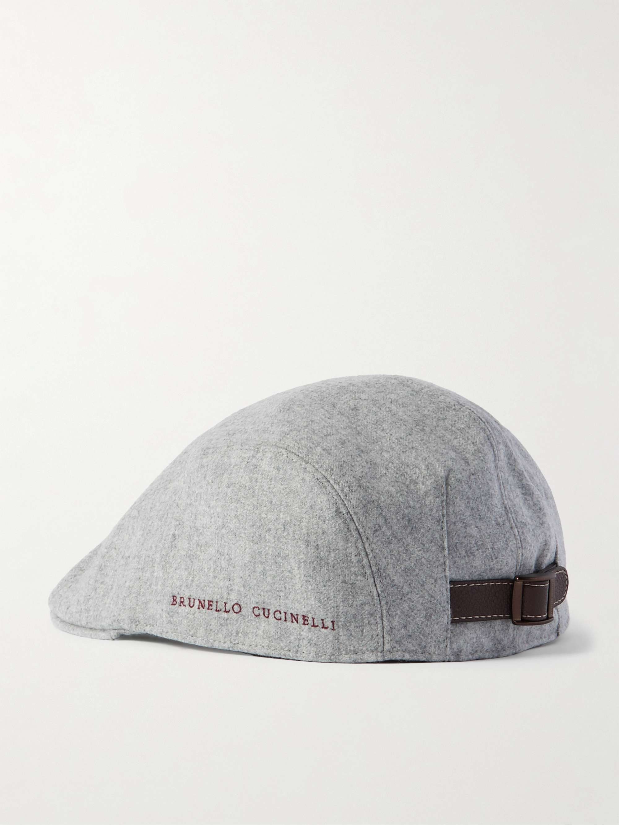 BRUNELLO CUCINELLI Logo-Embroidered Virgin Wool Flat Cap