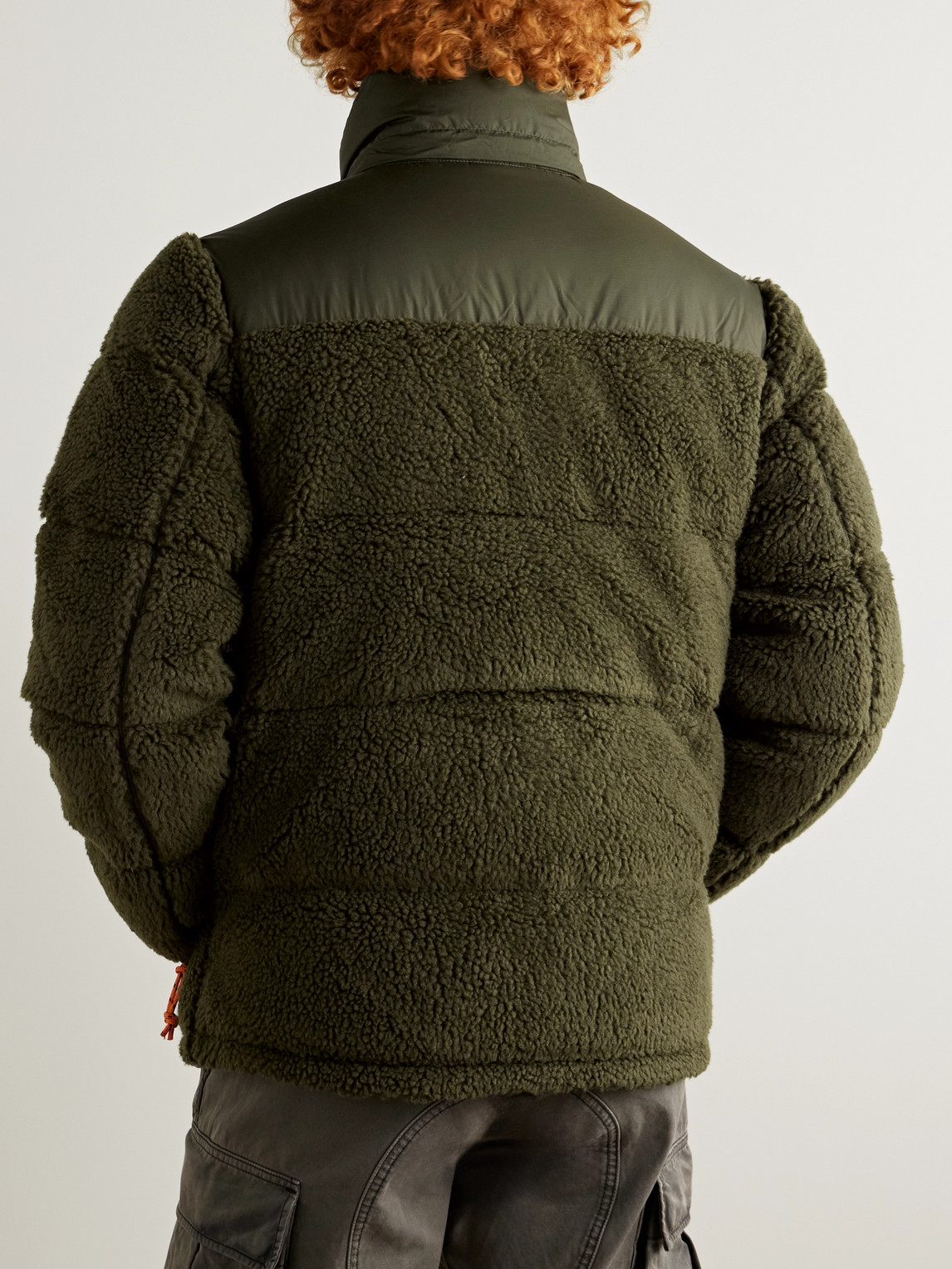 Shop Polo Ralph Lauren The Gorham Quilted Fleece And Recycled-ripstop Hooded Down Jacket In Green
