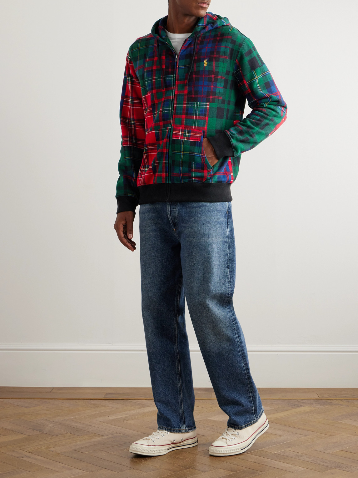 Polo Ralph Lauren - Checked Cotton-Blend Zip-Up Hoodie - Curated