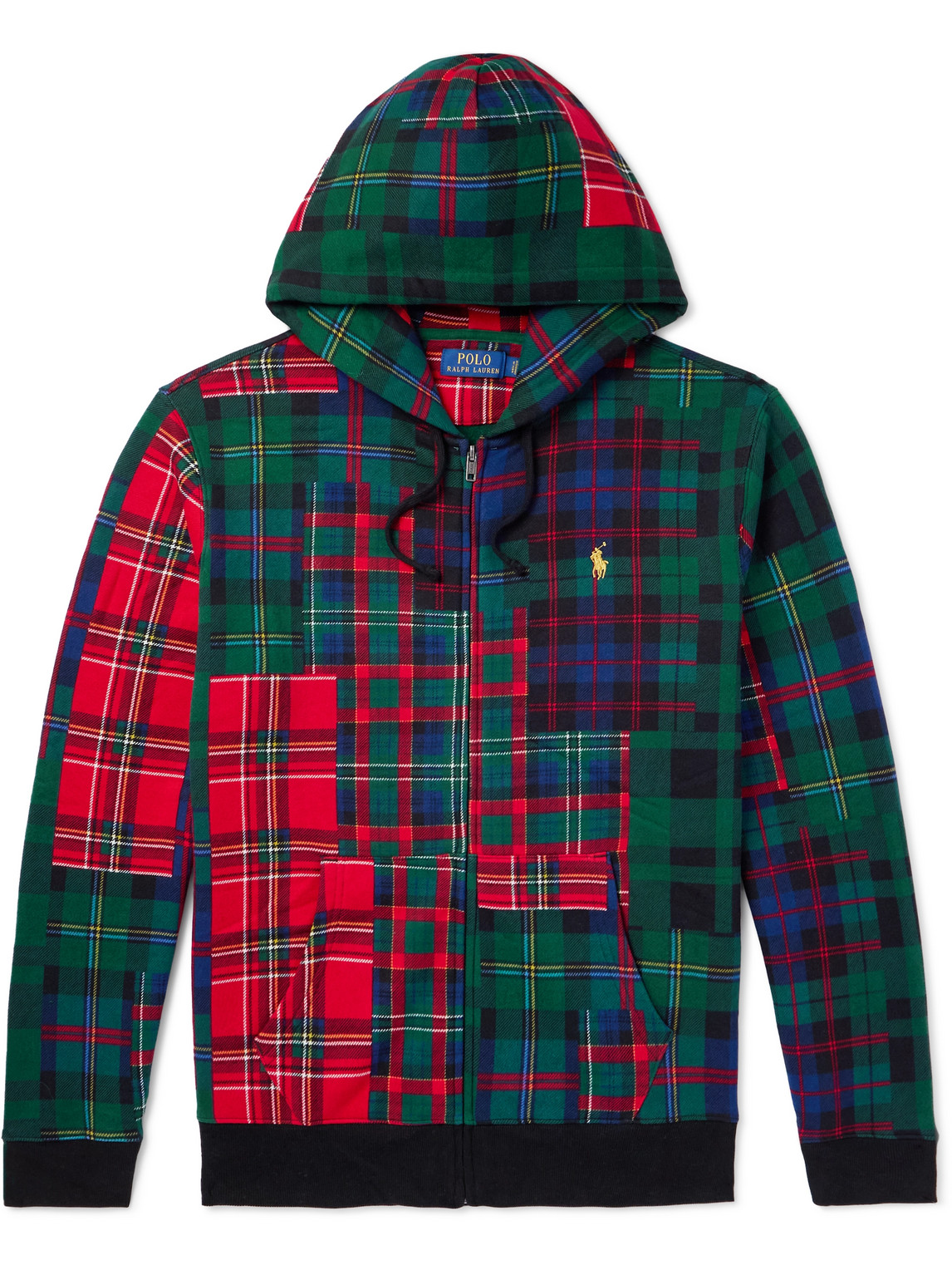 驚きの値段 Ralph Polo Lauren Hoodie Zip-Up Cotton-Blend Checked - トップス