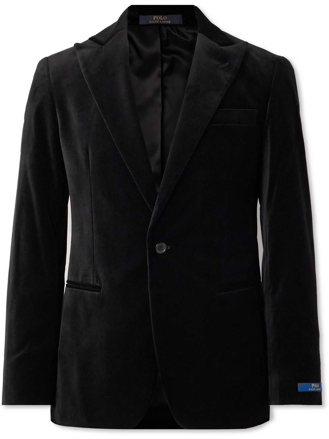 Polo Ralph Lauren Cotton-velvet Blazer In Black