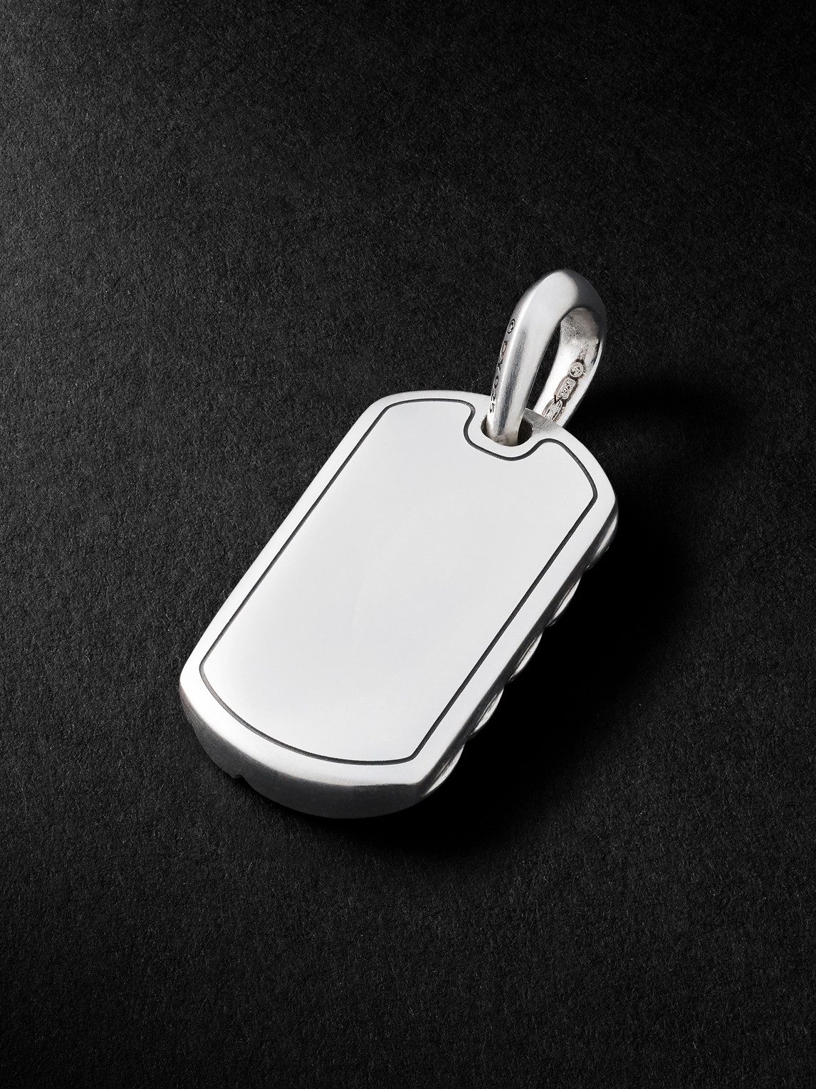 David Yurman Chevron 18-karat White Gold Diamond Pendant In Silver