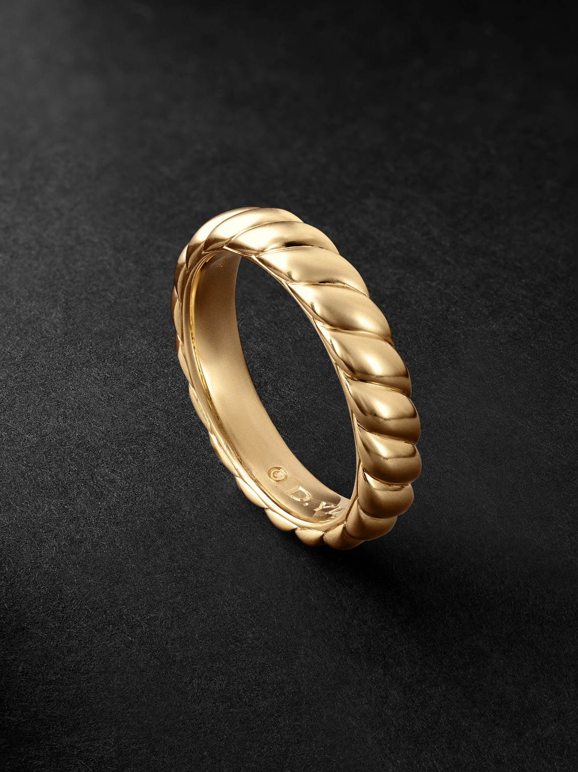 David Yurman Sculpted Cable 18-Karat Gold Ring - Men