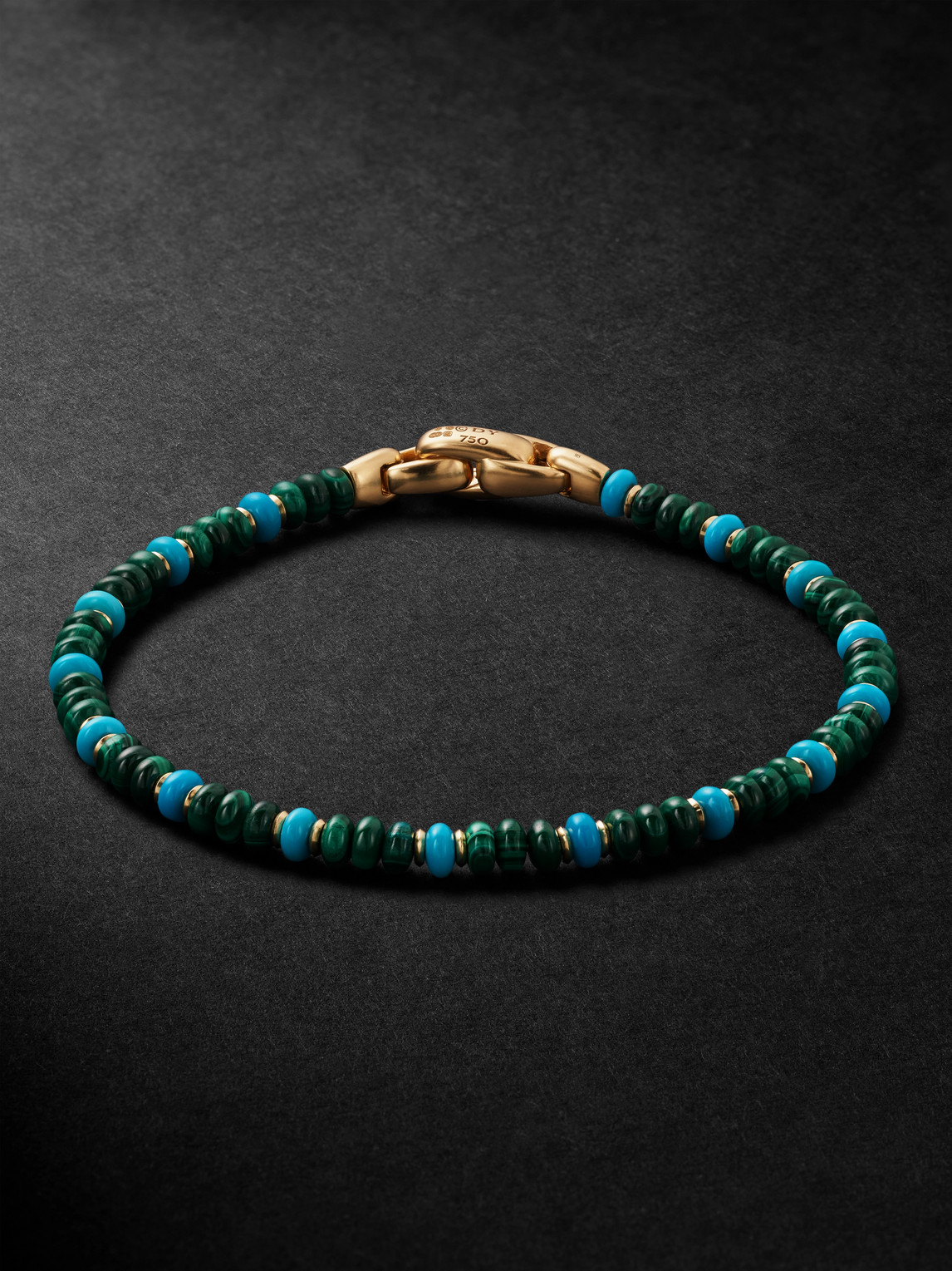 David Yurman Spiritual Beads 18-Karat Gold, Malachite and Turquoise Beaded Bracelet - Men | Thumbnail 4 David Yurman Spiritual Beads 18-Karat Gold, Malachite and Turquoise Beaded Bracelet - Men | Thumbnail 4