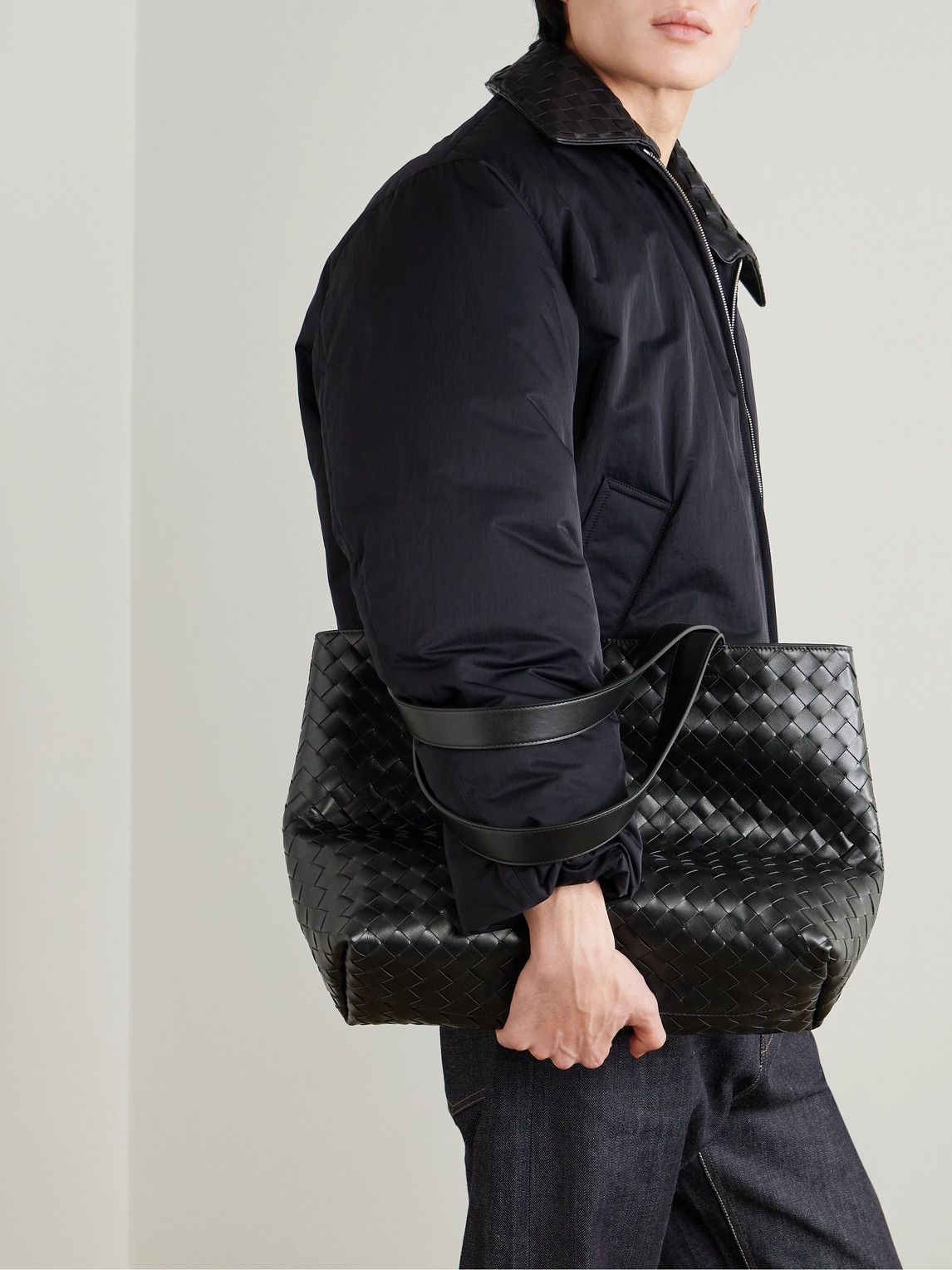 Avenue Small Intrecciato Leather Tote Bag — 2
