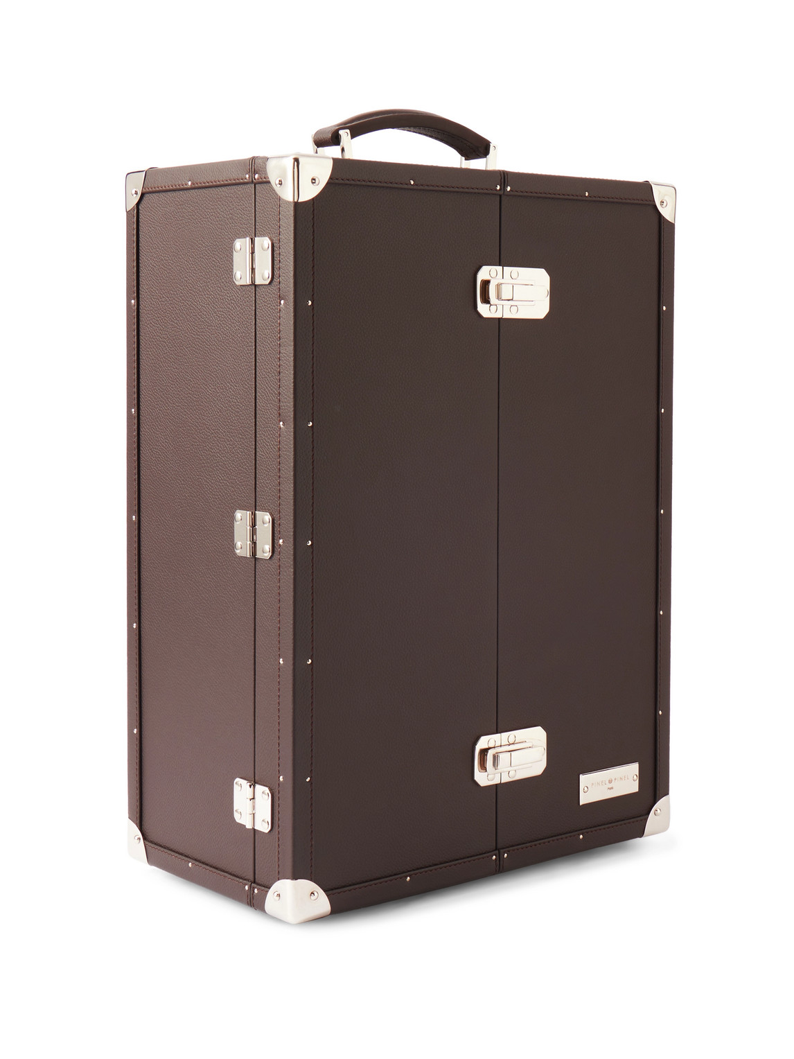 Up & Down Full-Grain Leather-Wrapped Wood Six-Piece Watch Winder Trunk