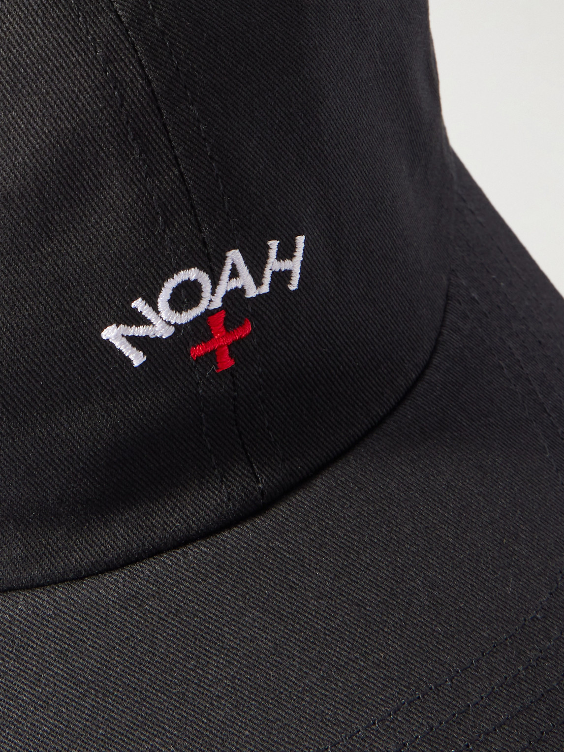 Noah Core Logo-embroidered Cotton-twill Baseball Cap In Black