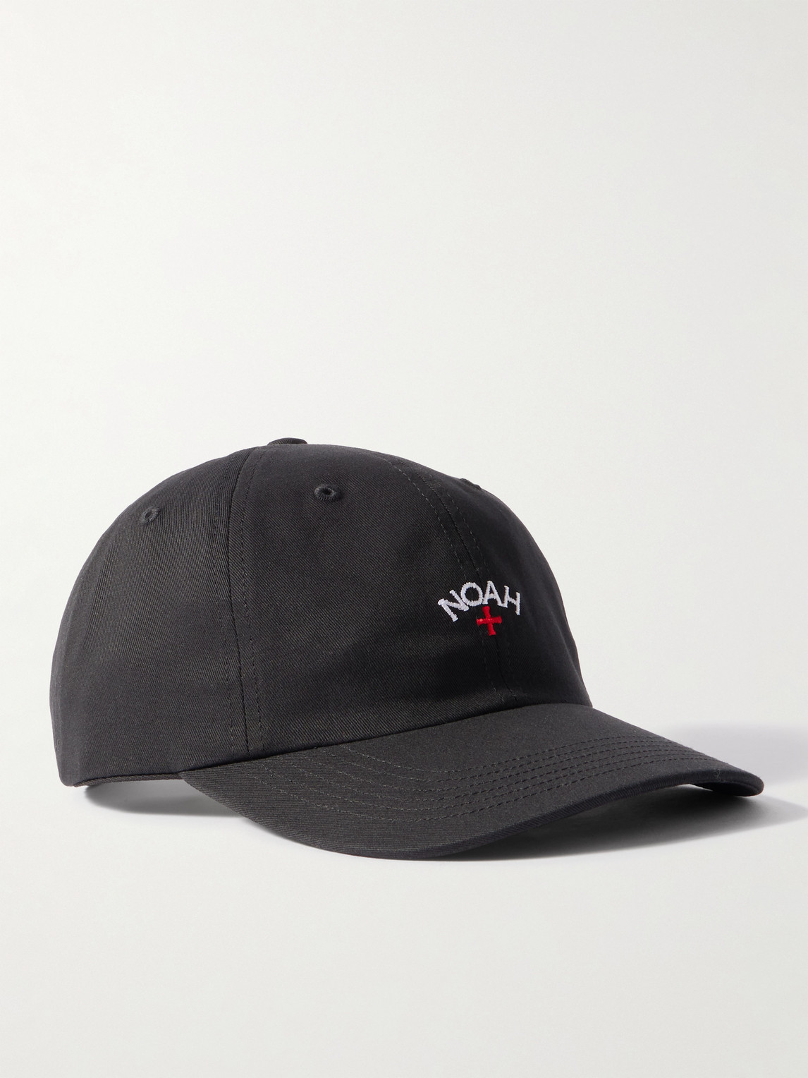Noah Core Logo-embroidered Cotton-twill Baseball Cap In Black