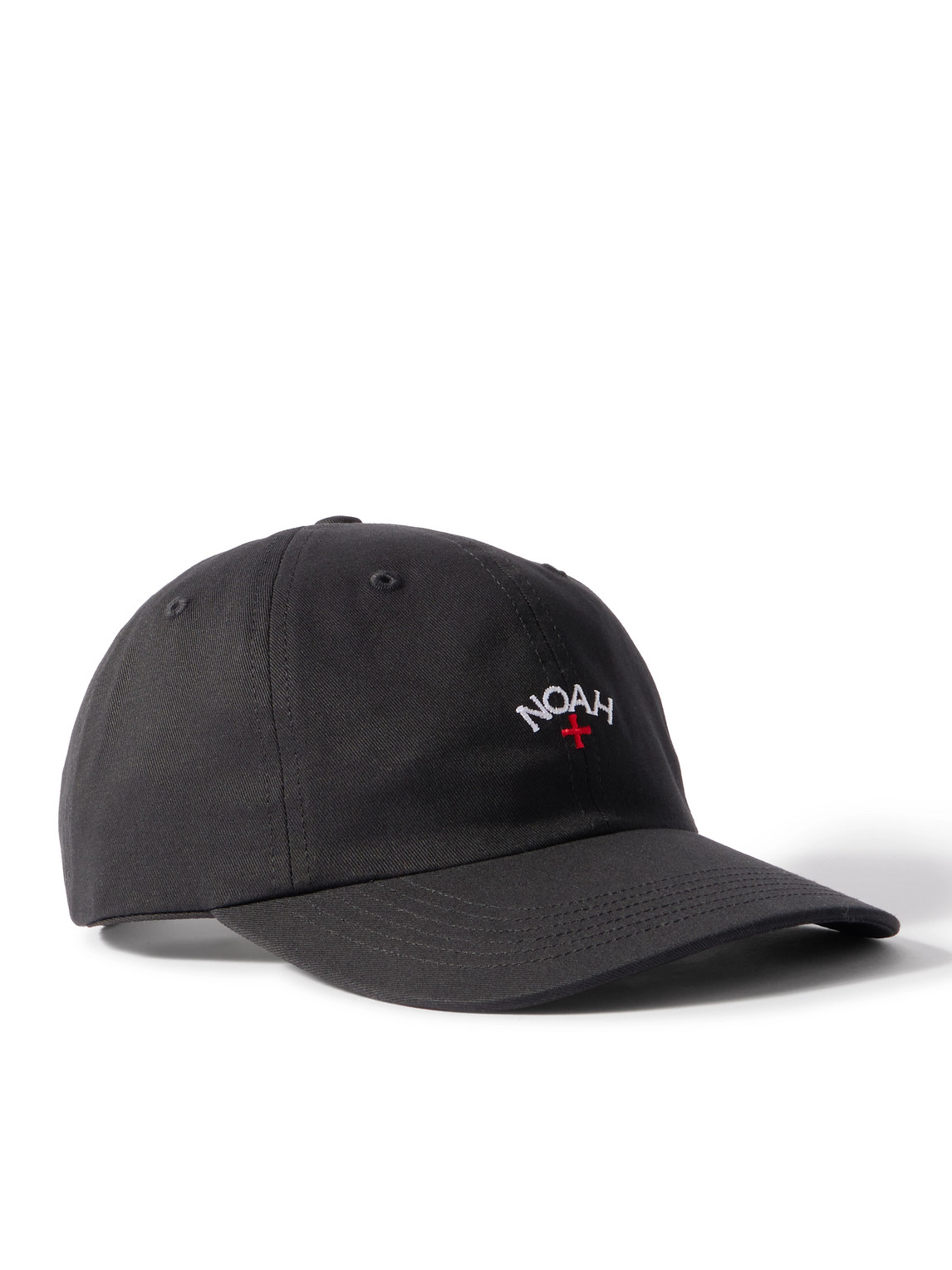 Noah Core Logo-embroidered Cotton-twill Baseball Cap In Black