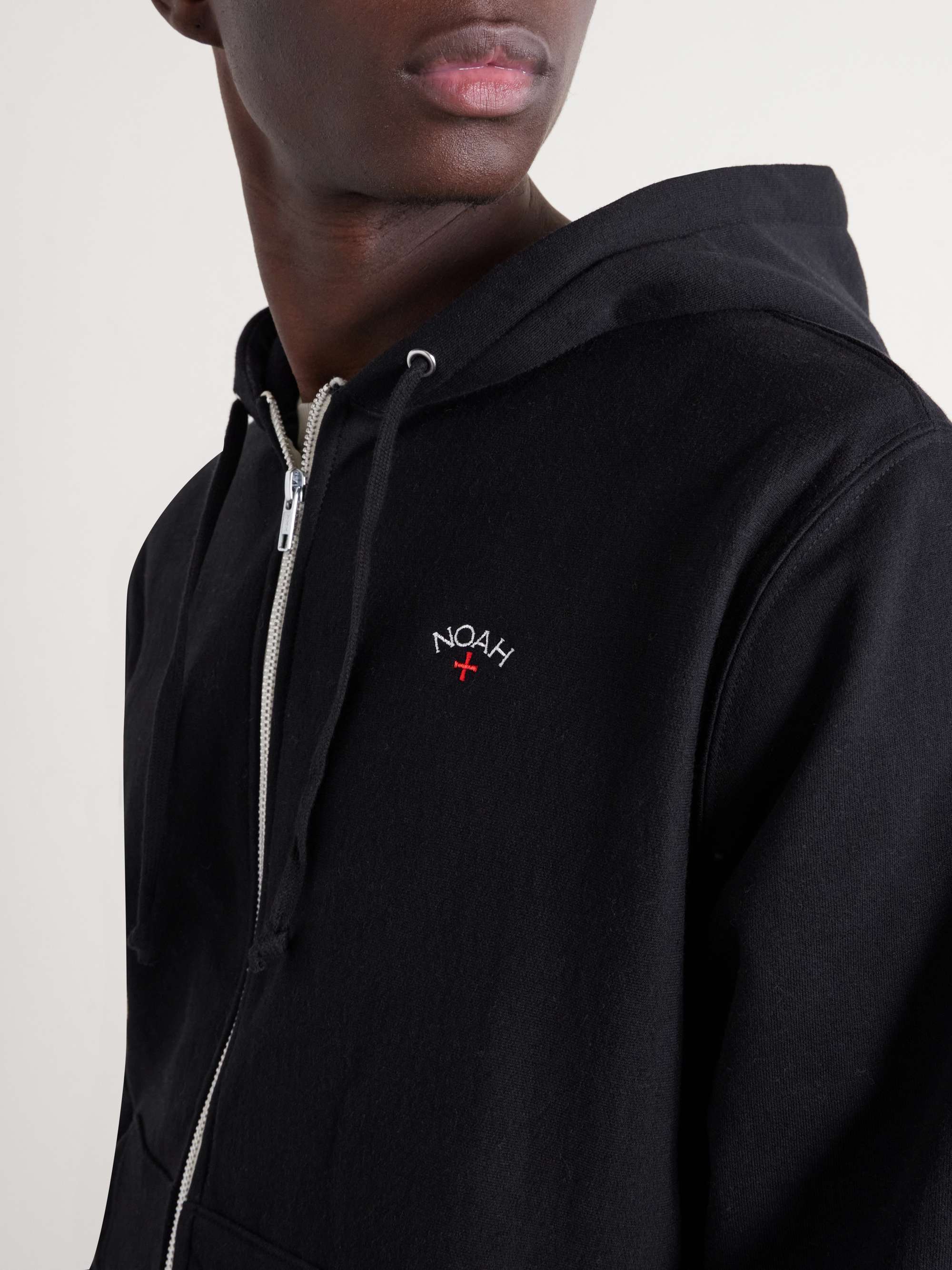 NOAH Logo-Embroidered Cotton-Jersey Zip-Up Hoodie for Men | MR PORTER