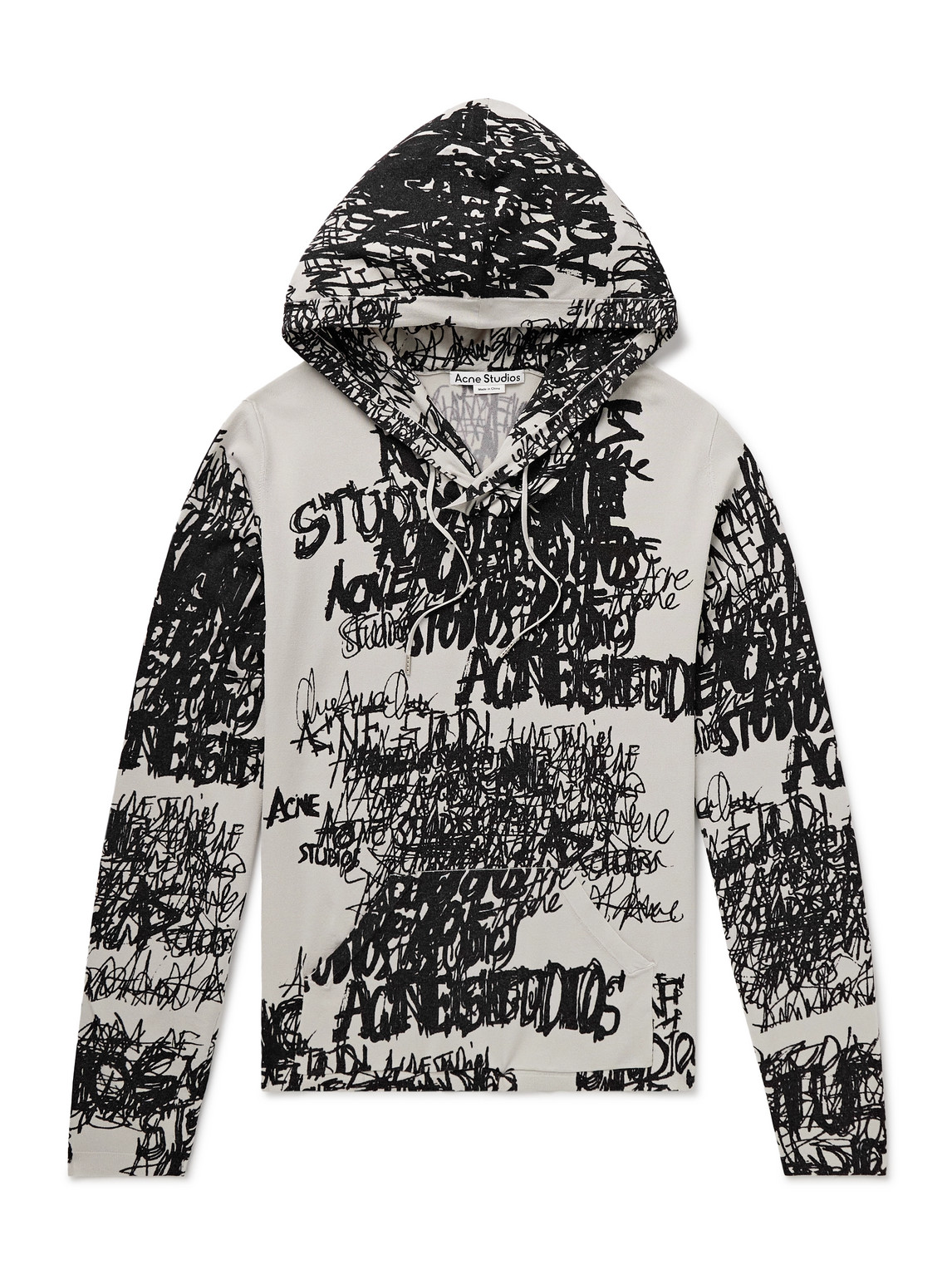 Acne Studios - Kews Chaos Printed Jersey Hoodie - Men - Gray - S