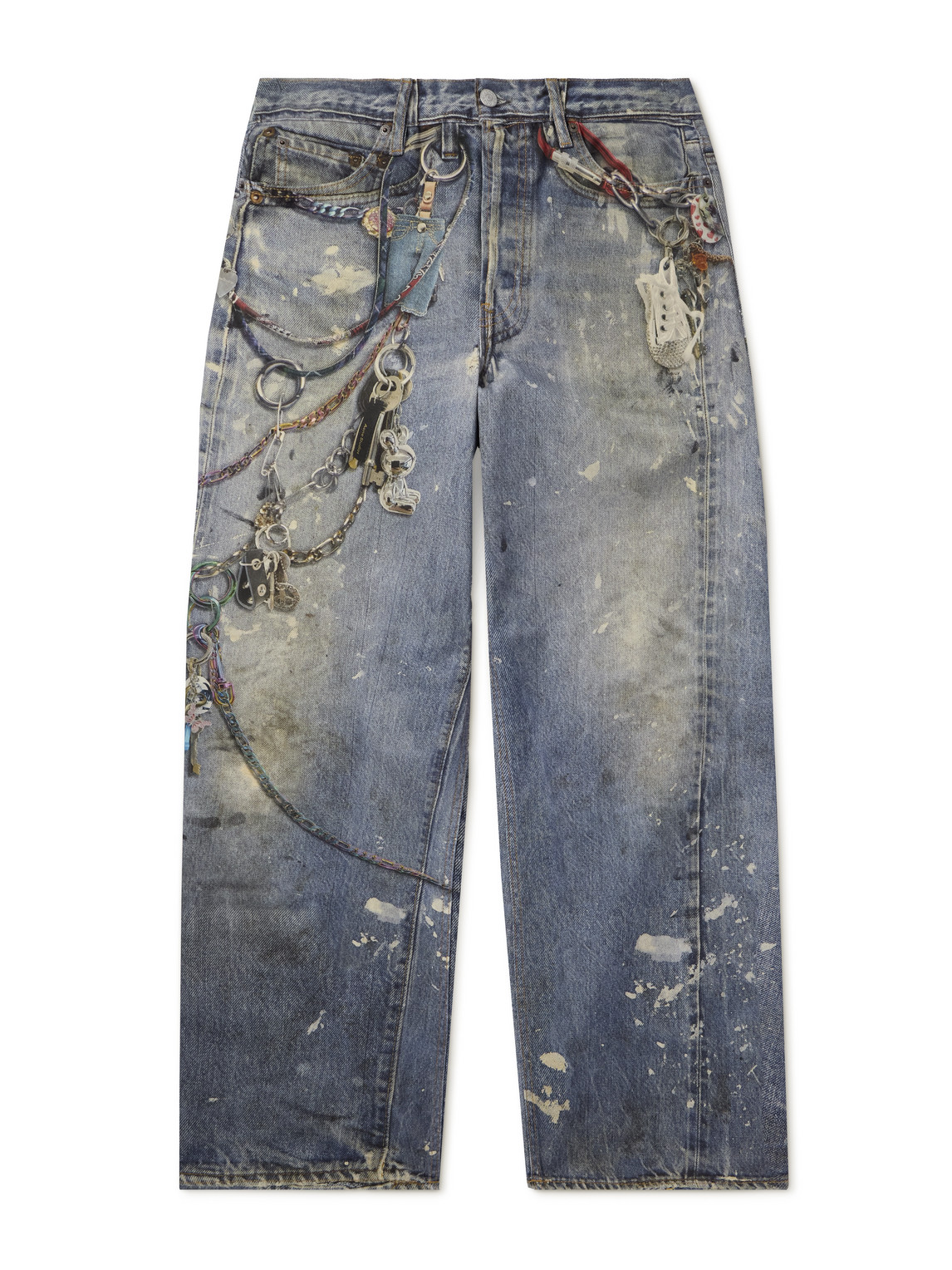 ACNE STUDIOS 1981M WIDE-LEG PRINTED JEANS