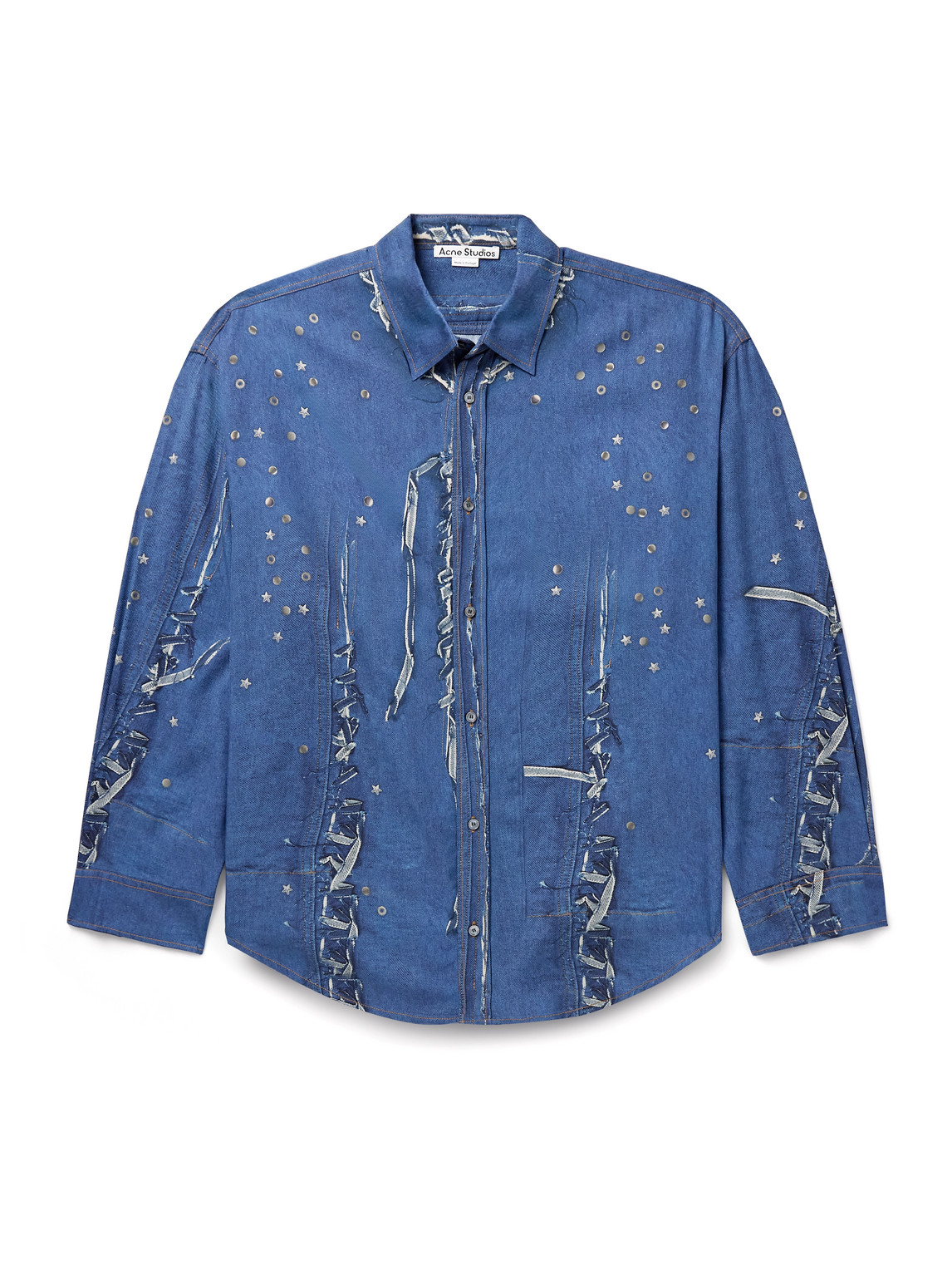 Acne Studios - Setar Trompe L'oeil Crepe de Chine Shirt - Men - Blue - IT 48