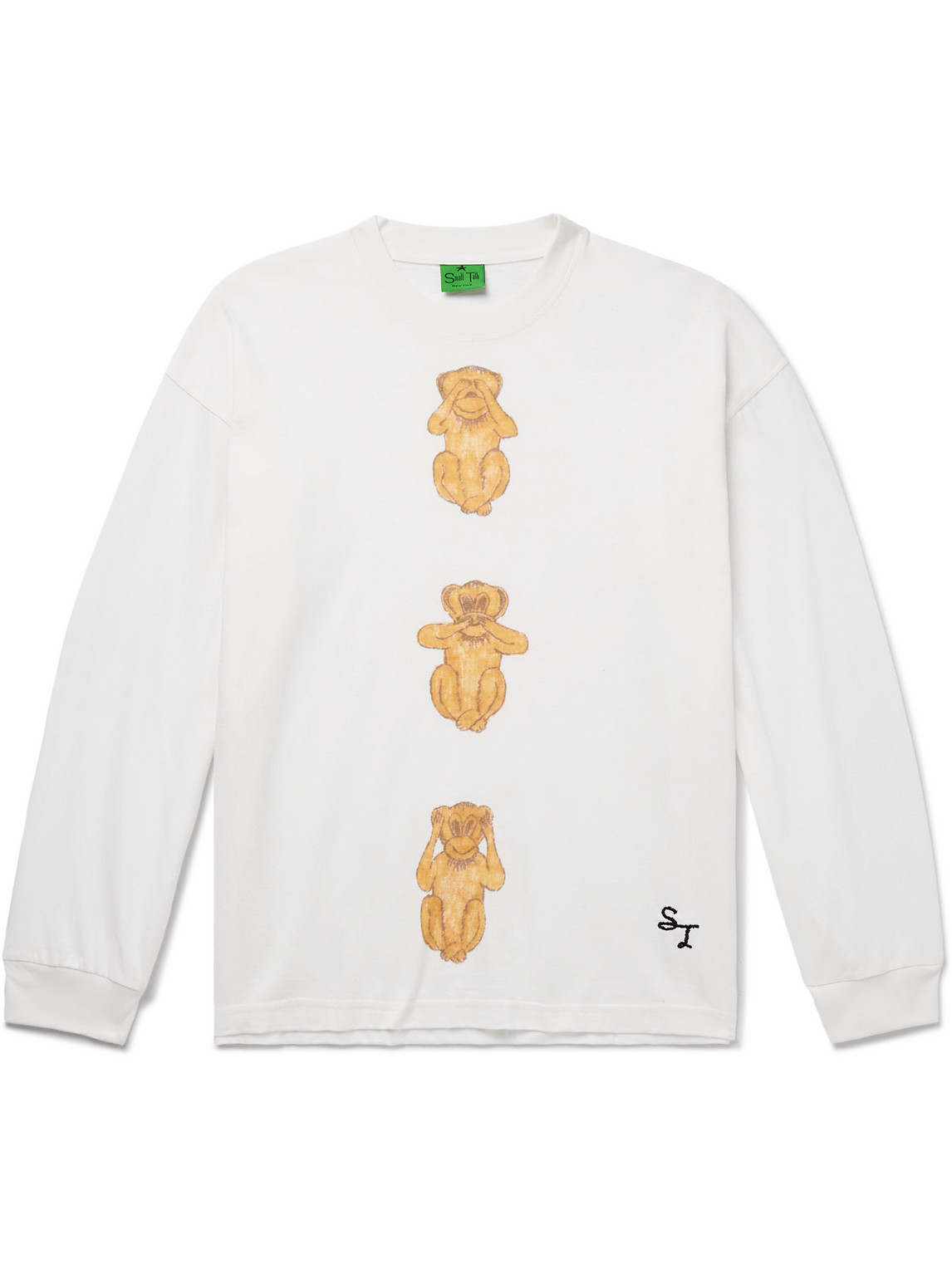 Logo-Embroidered Printed Cotton-Jersey T-Shirt