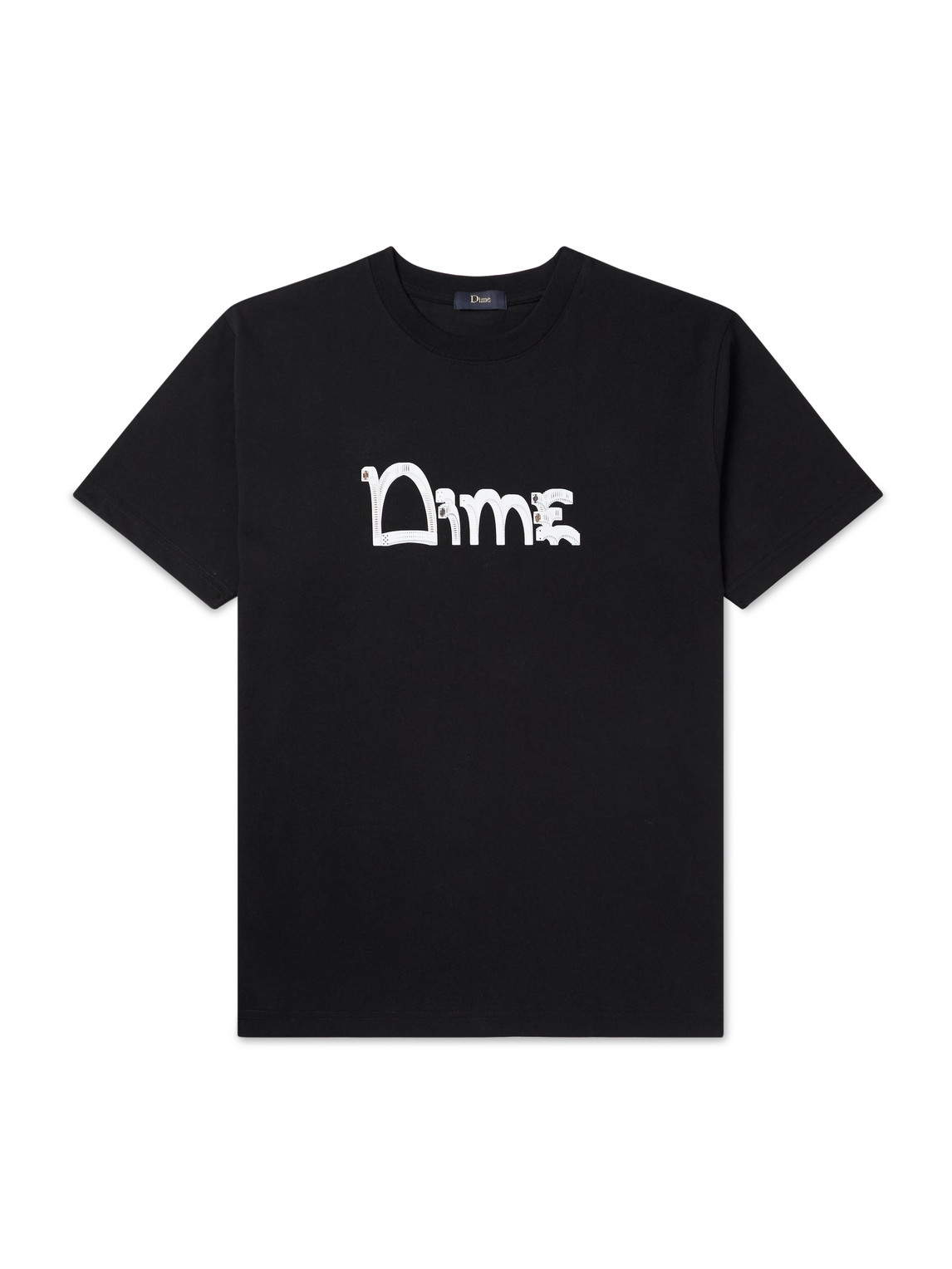 Dime Winner Logo-print Cotton-jersey T-shirt In Black