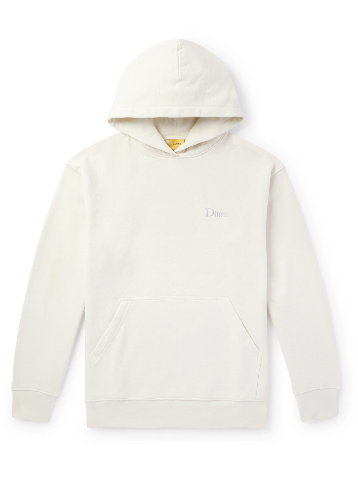 【Dime】Logo-Embroidered Cotton-Jersey Hoodie DIME - Logo-Embroidered Cotton-Jersey Hoodie - Curated Menswear