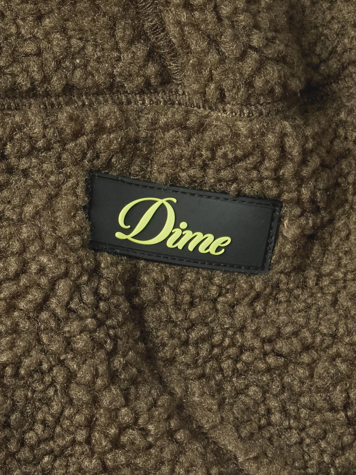 DIME COVERSTITCH LOGO-APPLIQUÉD FLEECE JACKET
