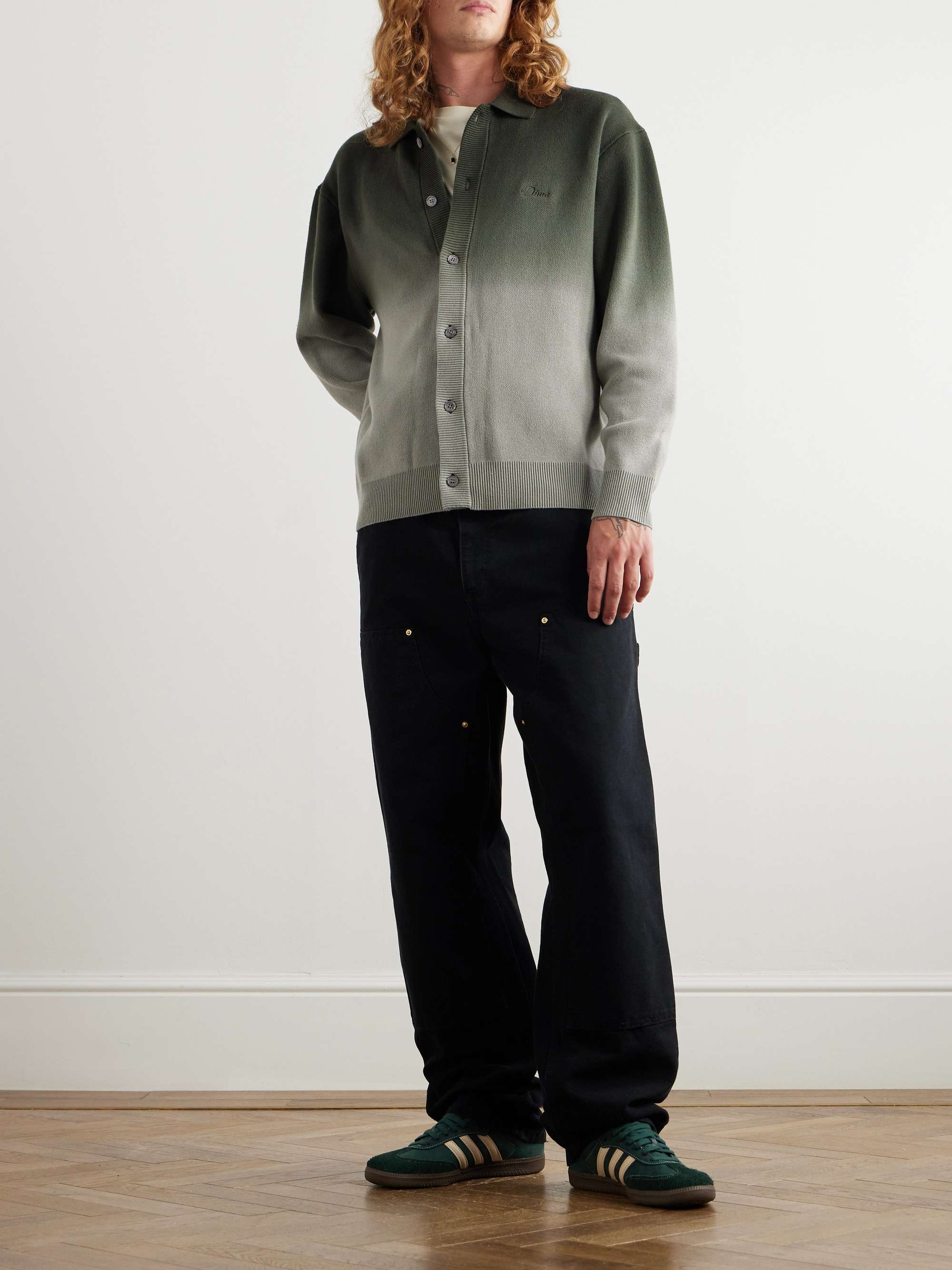 Dime Haze Knit Cardigan / Olive (ダイム ニット/セーター