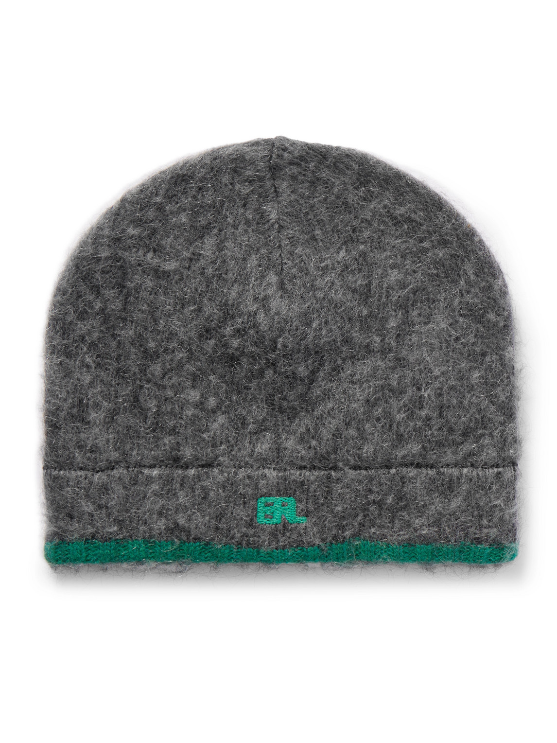 Logo-Embroidered Brushed Wool-Blend Beanie