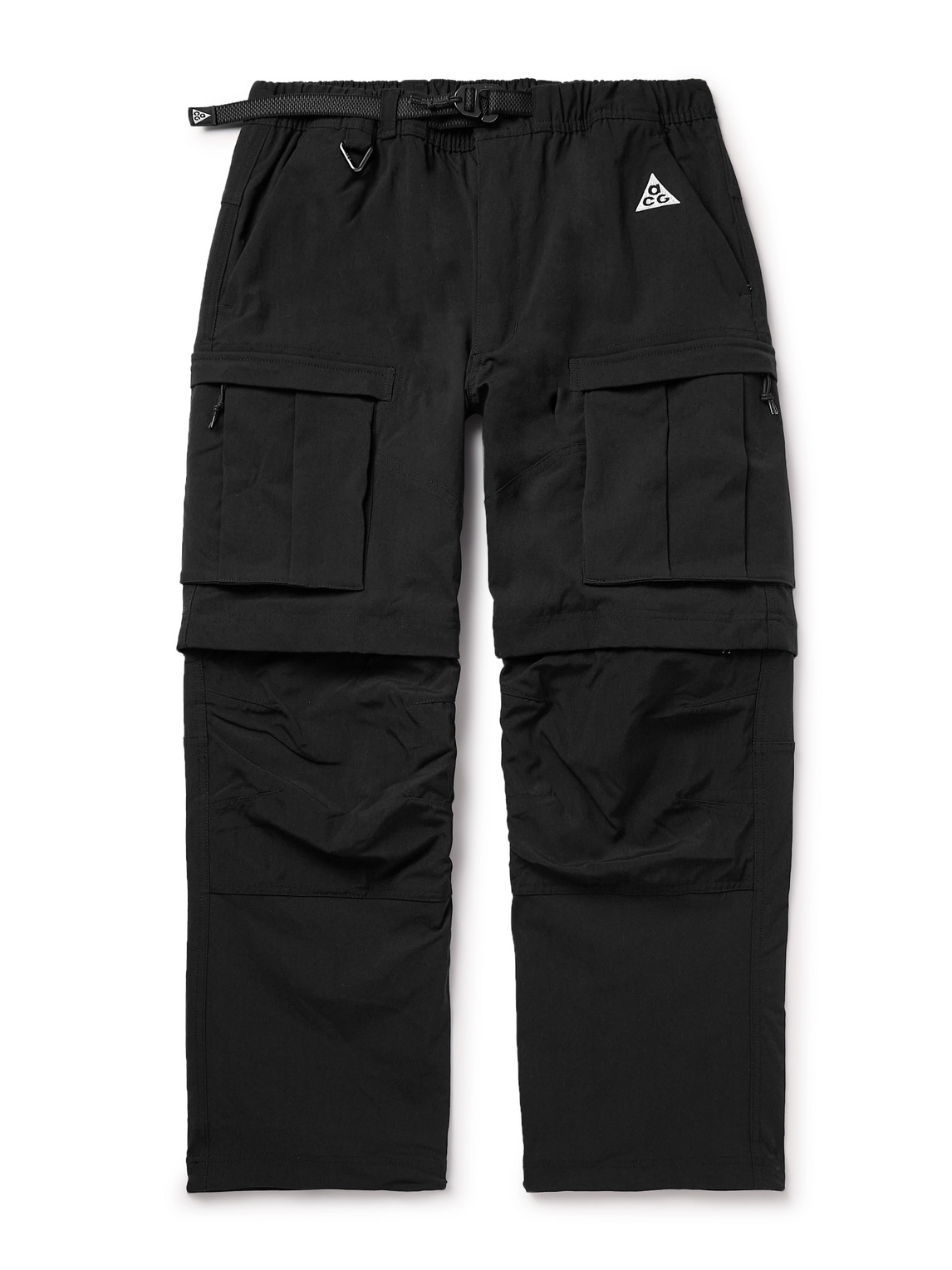 Nike Acg Smith Summit Straight-leg Convertible Nylon-blend And Cordura® Cargo Trousers In Black