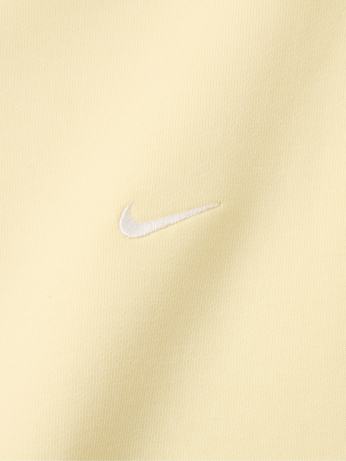 Shop Nike Solo Swoosh Logo-embroidered Cotton-blend Jersey Sweatshirt In Yellow