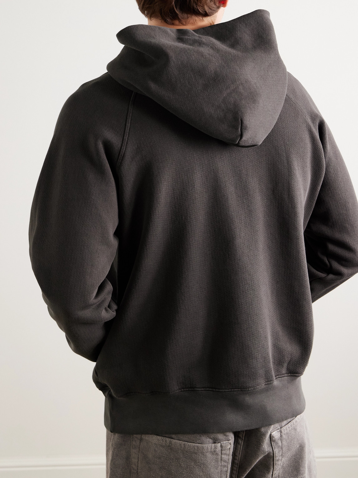 French Terry Cotton-Jersey Raglan Hoodie