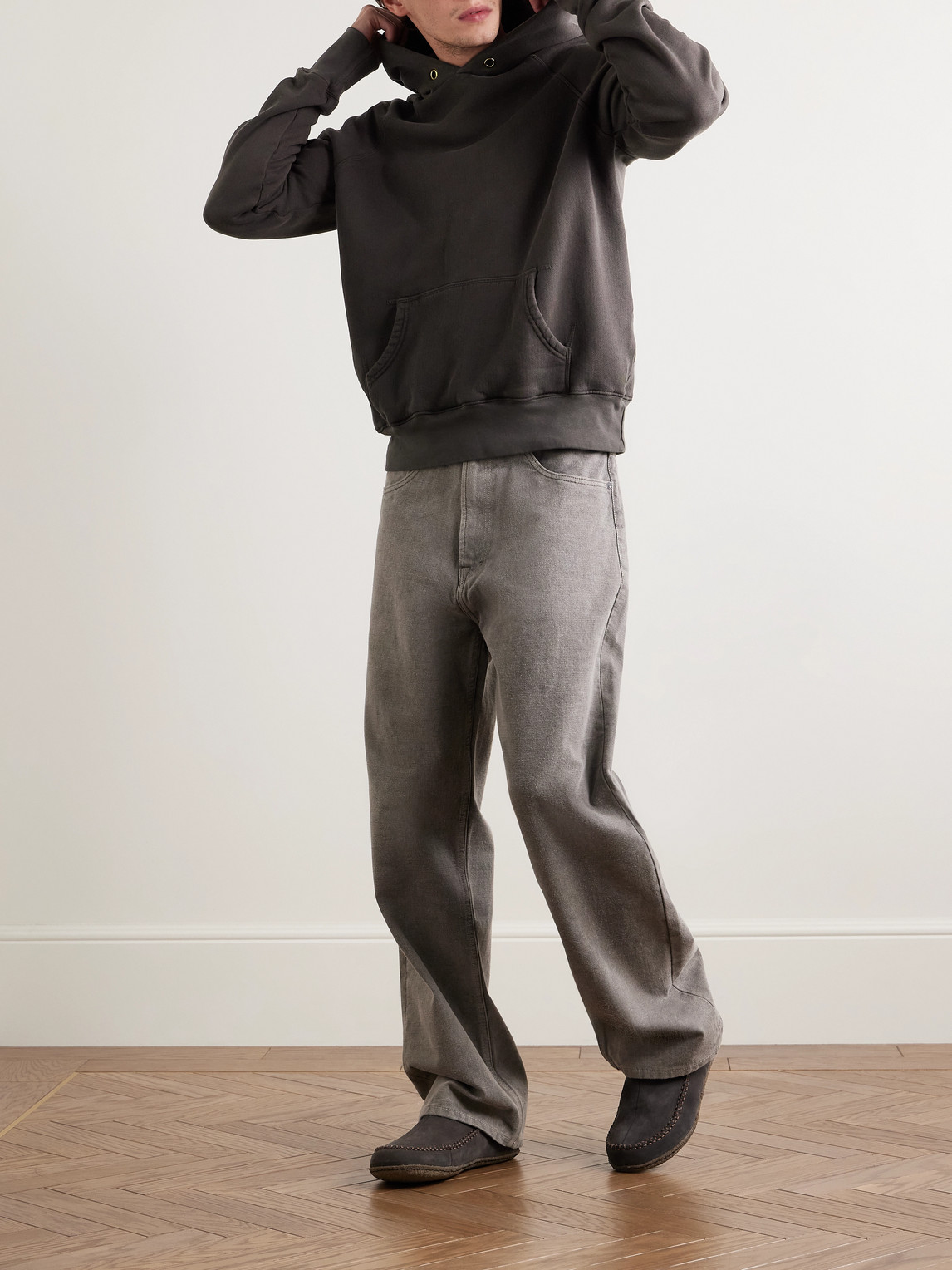 French Terry Cotton-Jersey Raglan Hoodie