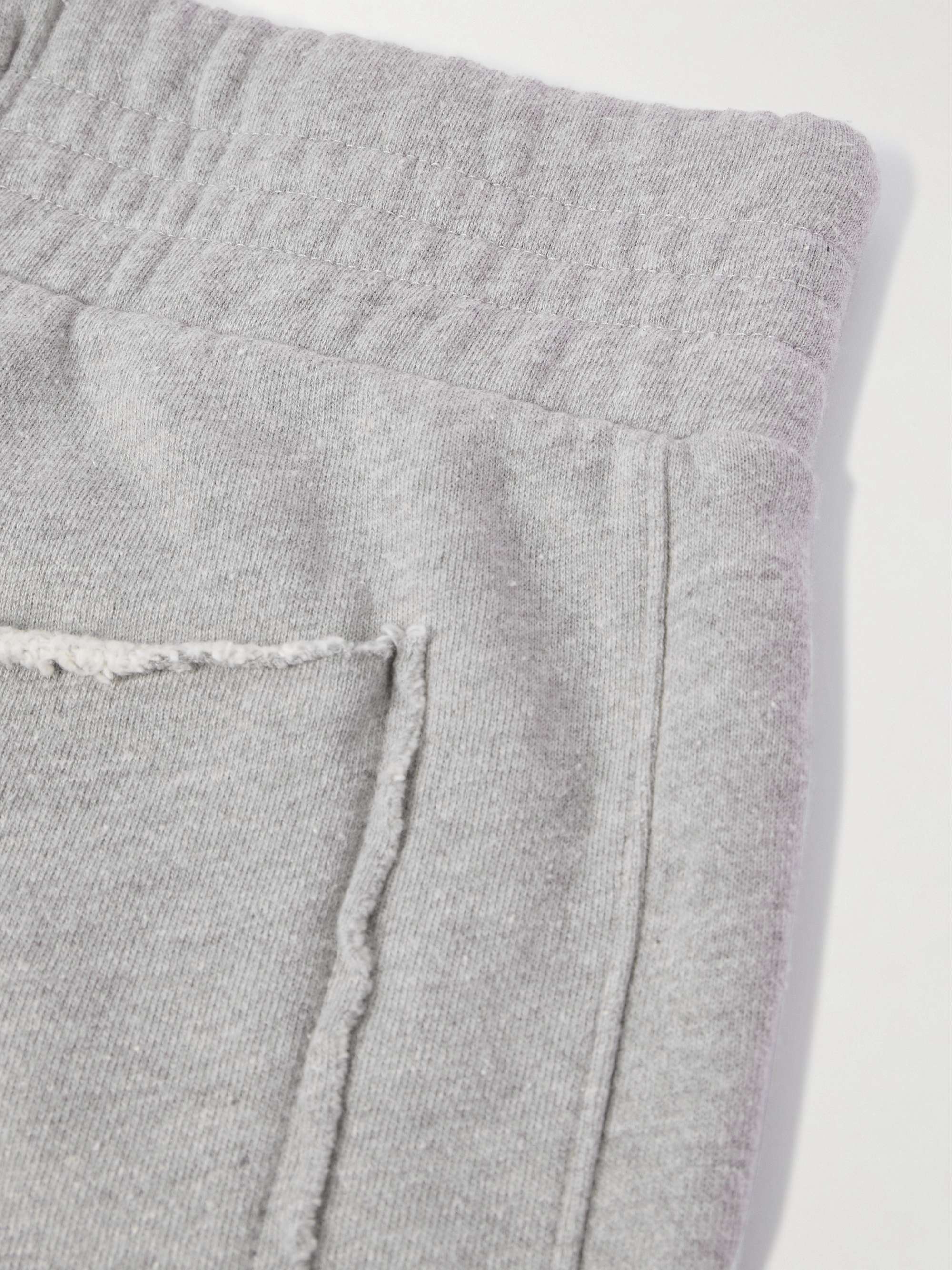 LES TIEN Garment-Dyed Fleece-Back Cotton-Jersey Drawstring Shorts