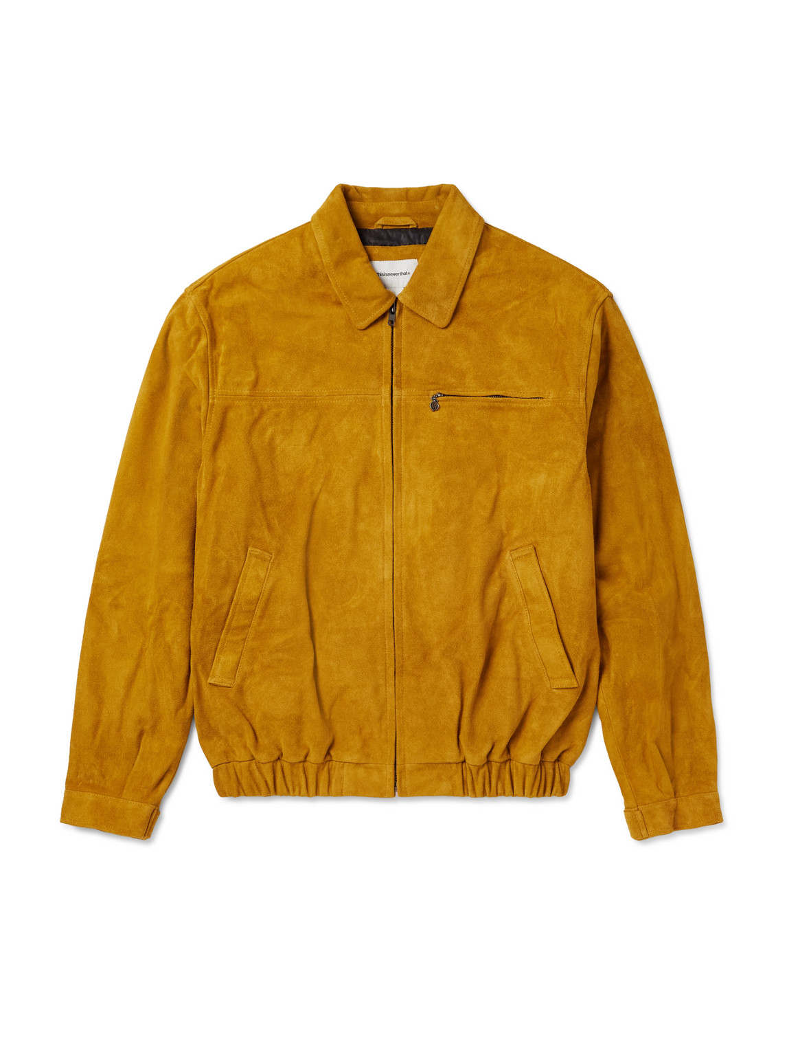 THISISNEVERTHAT - Panelled Suede Harrington Jacket - Men - Orange - M