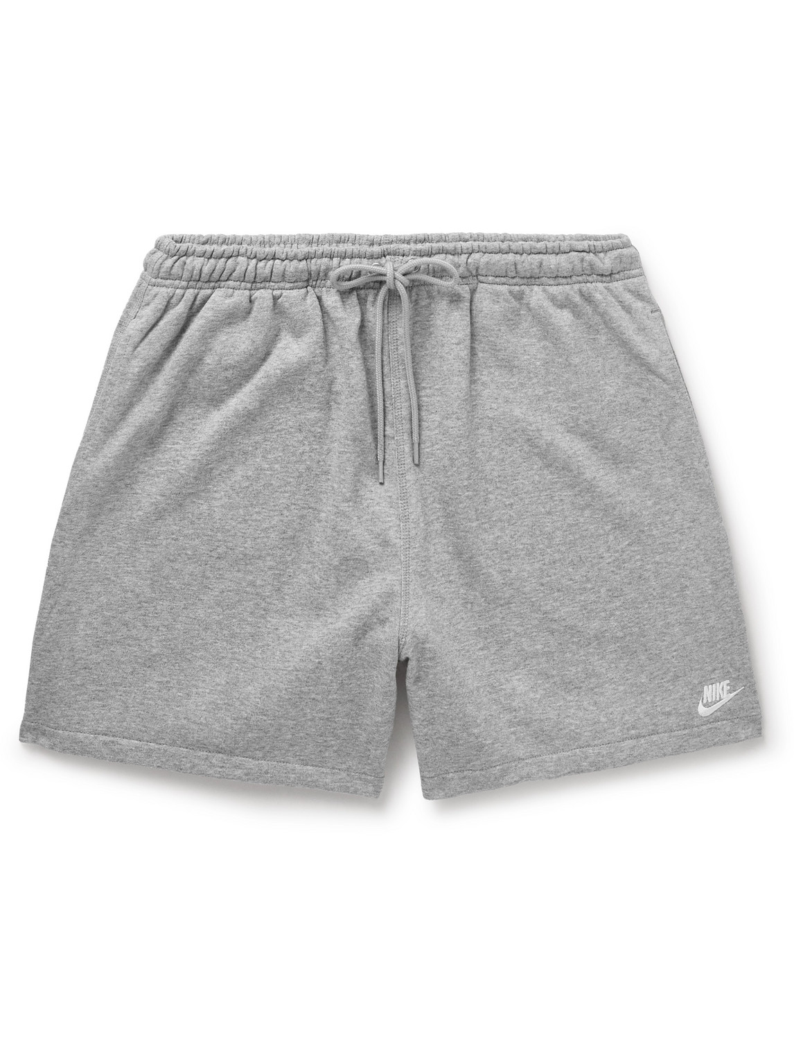 Nike Club Flow Straight Leg Cotton Blend Jersey Drawstring Shorts Men Gray XL for Men